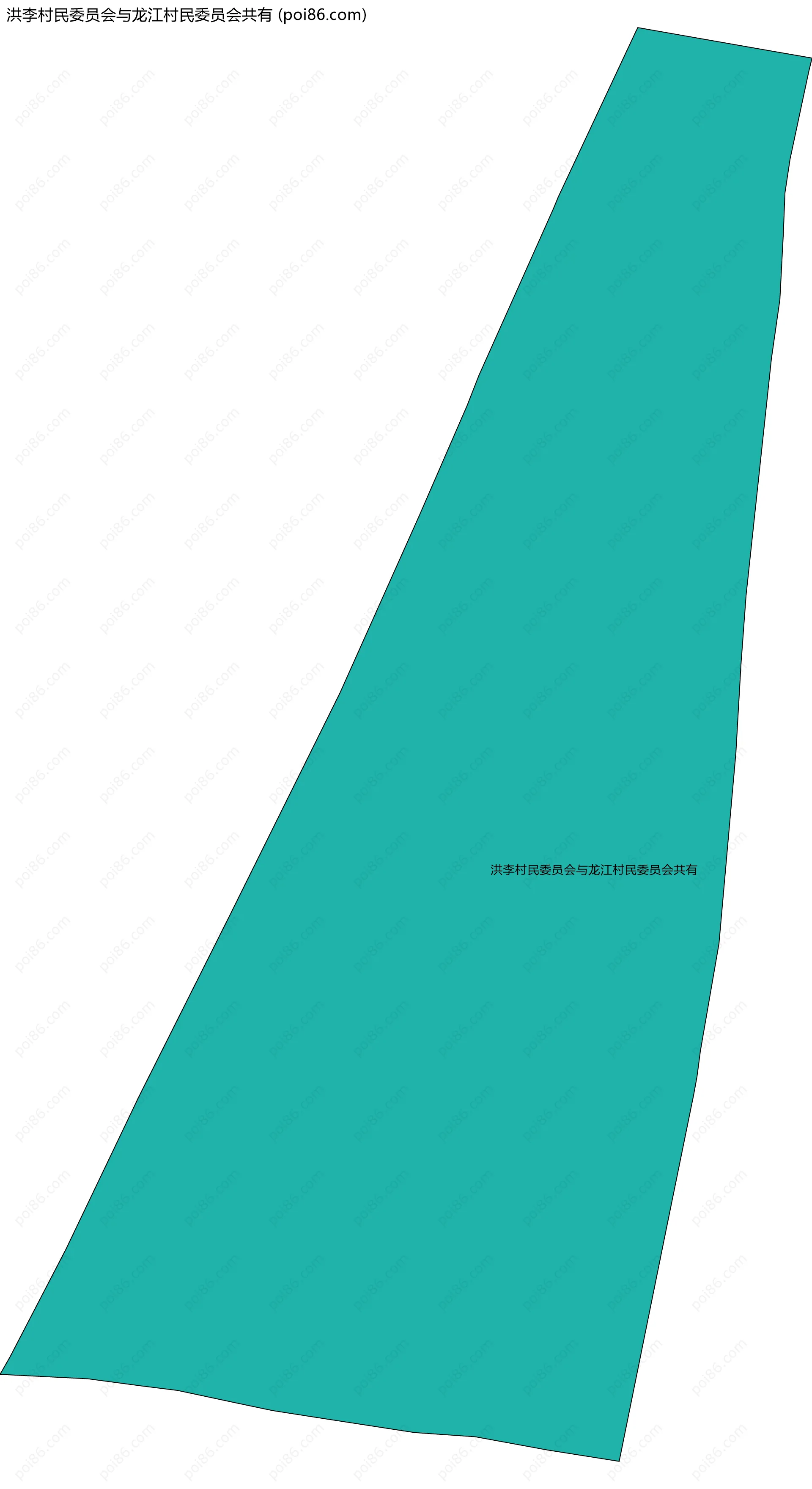 洪李村民委员会与龙江村民委员会共有边界地图