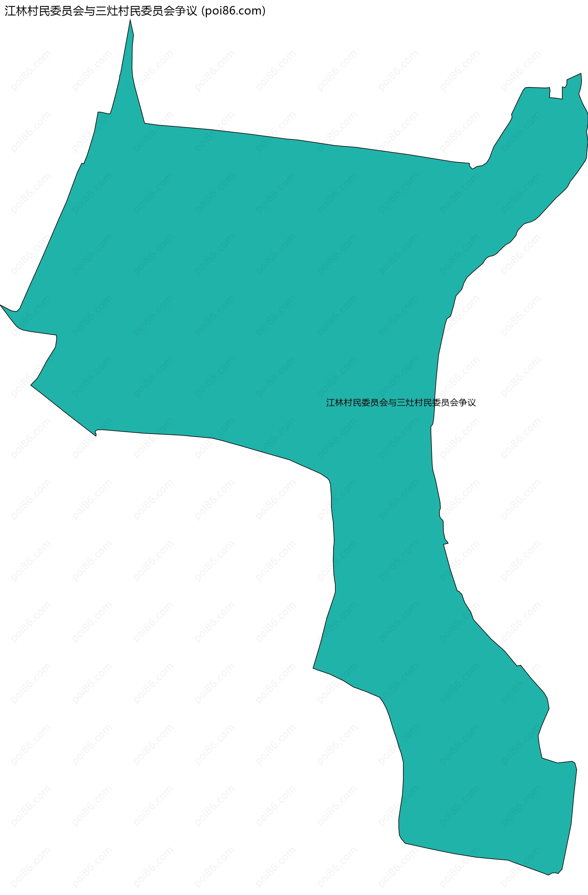 江林村民委员会与三灶村民委员会争议边界地图