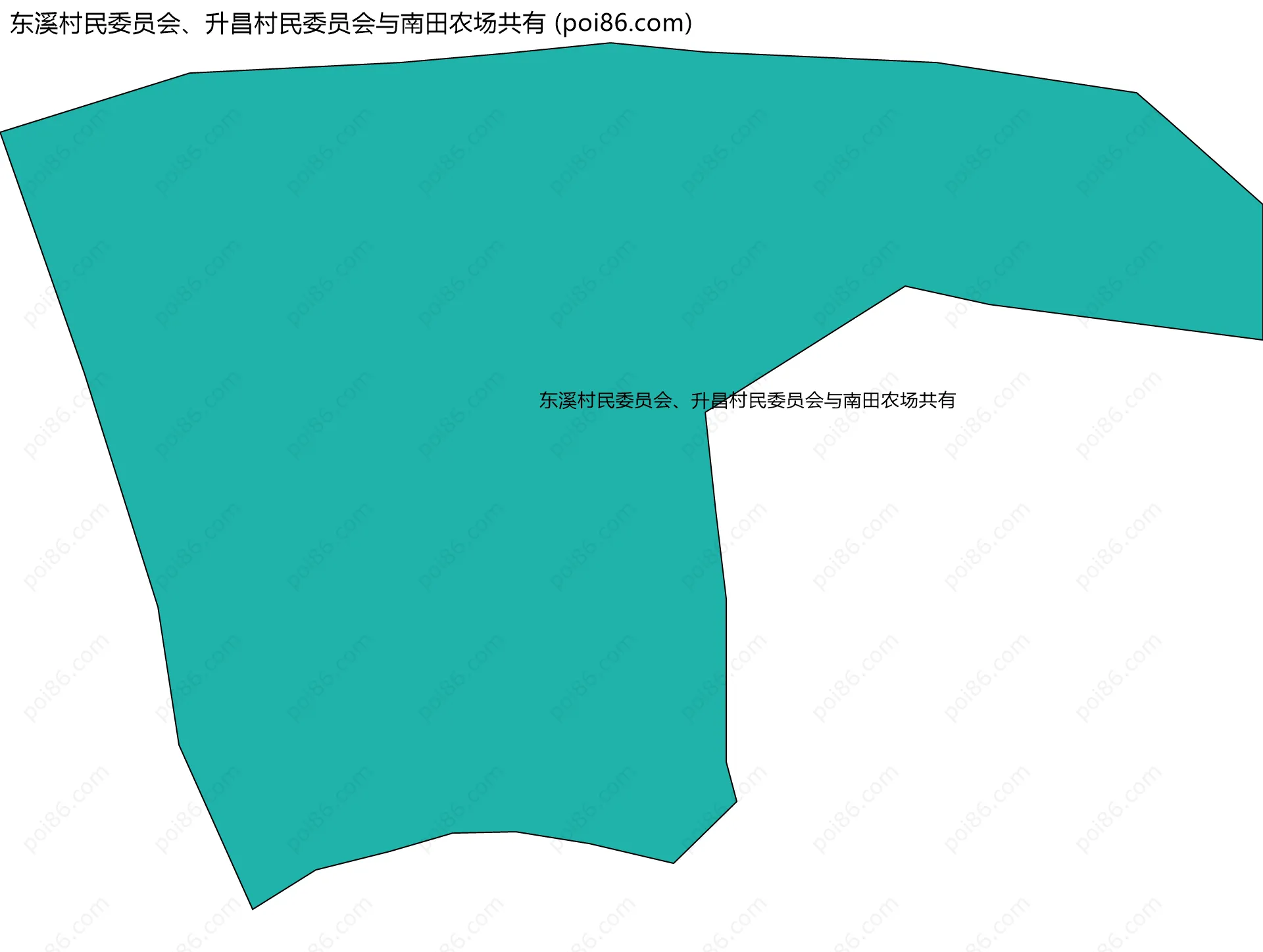 东溪村民委员会、升昌村民委员会与南田农场共有边界地图