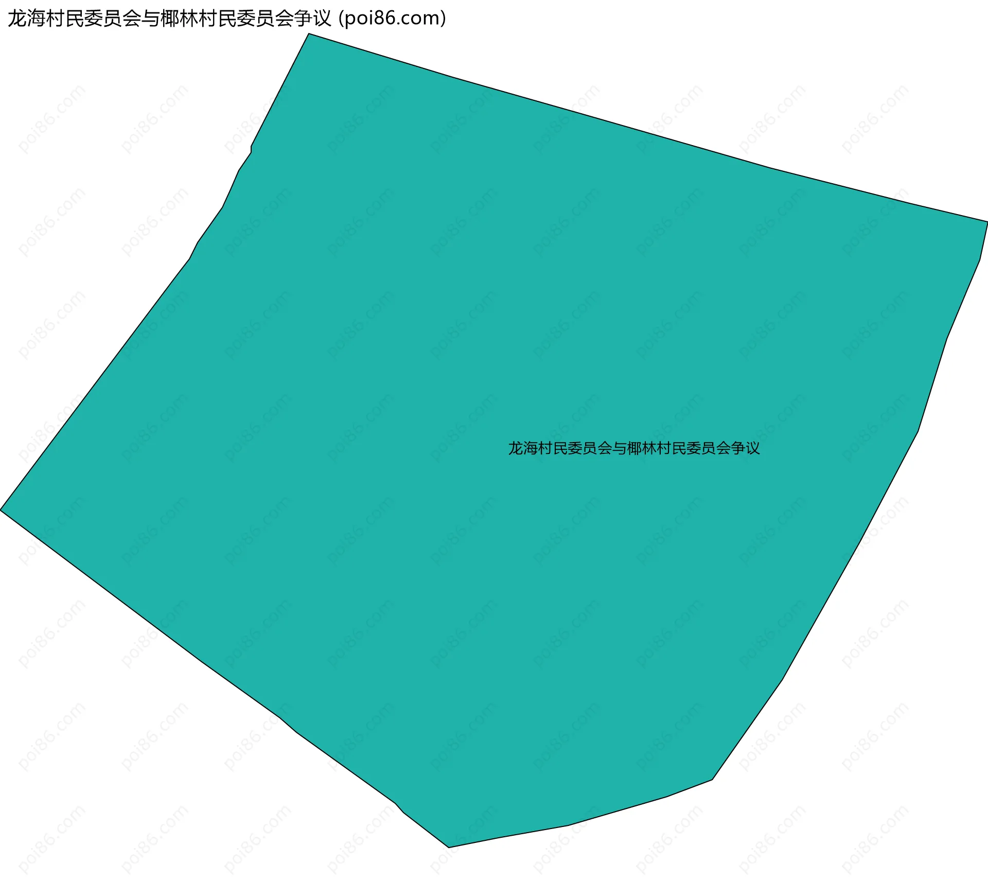 龙海村民委员会与椰林村民委员会争议边界地图