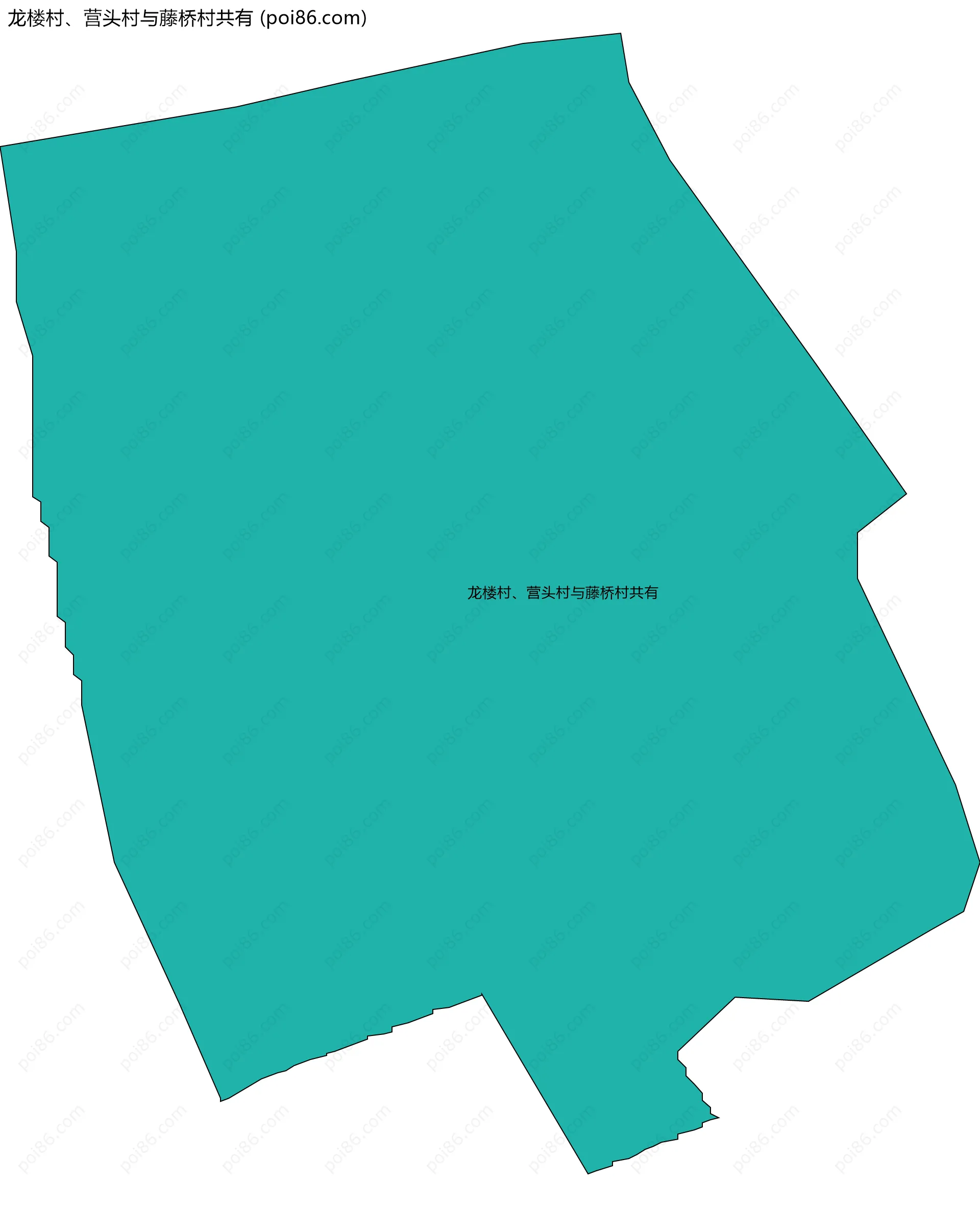龙楼村、营头村与藤桥村共有边界地图