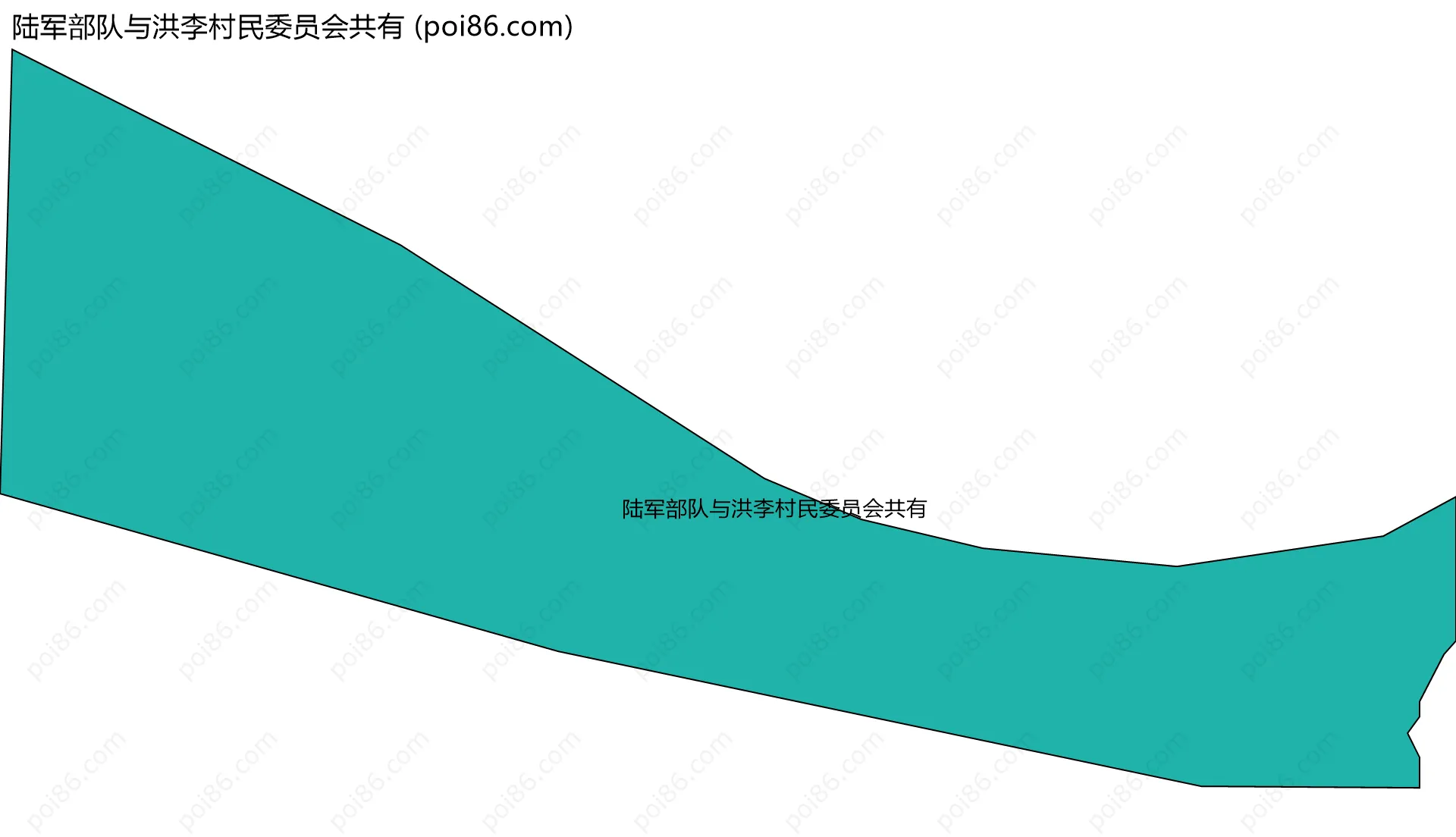 陆军部队与洪李村民委员会共有边界地图