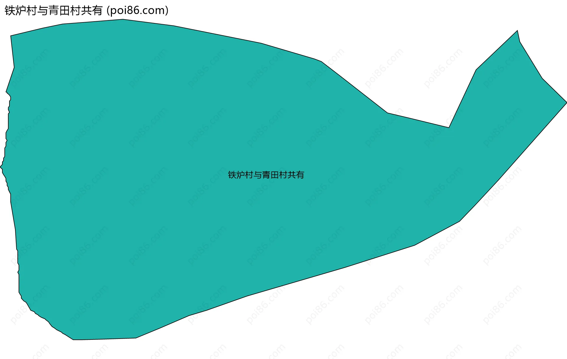 铁炉村与青田村共有边界地图