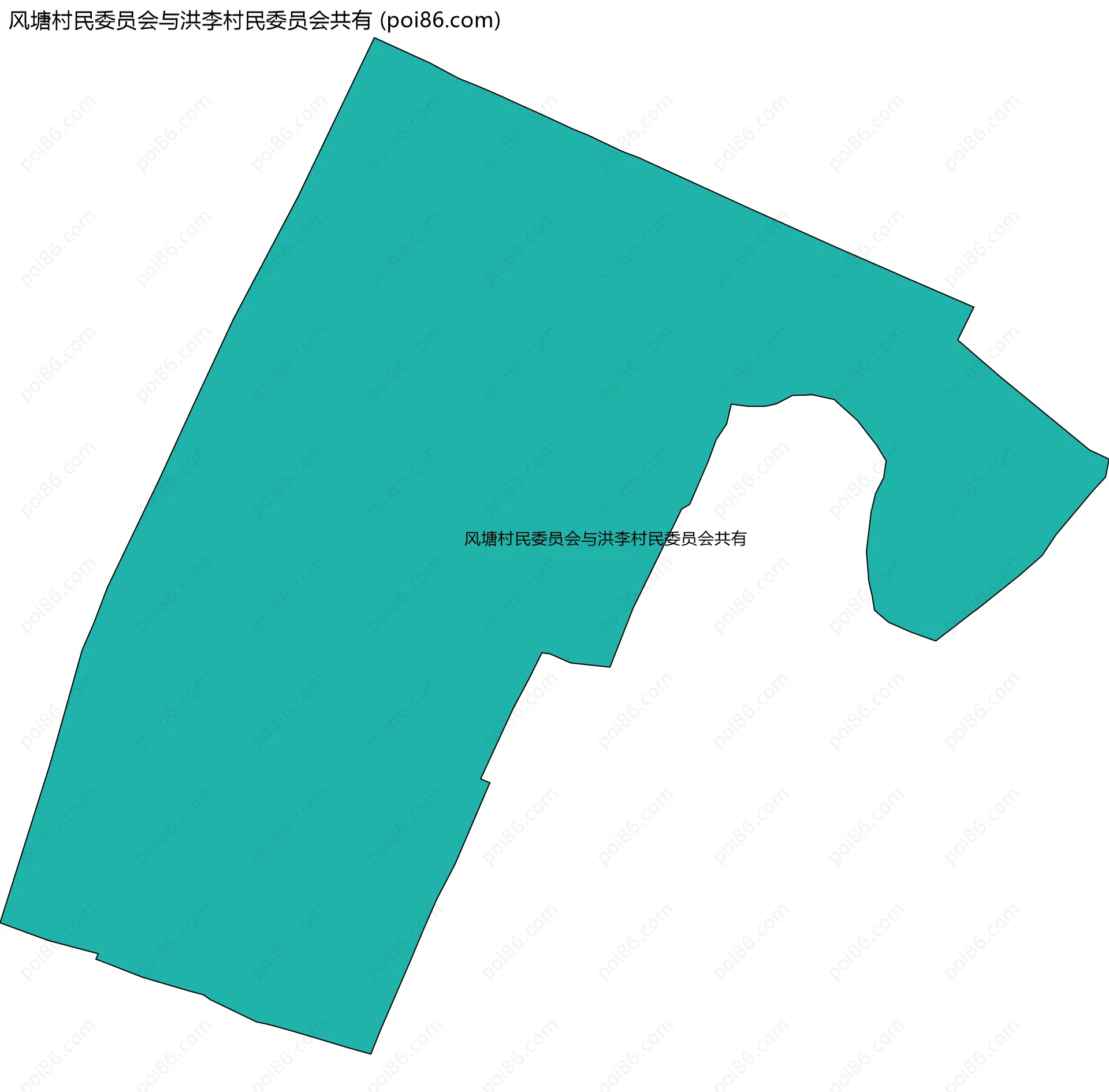 风塘村民委员会与洪李村民委员会共有边界地图