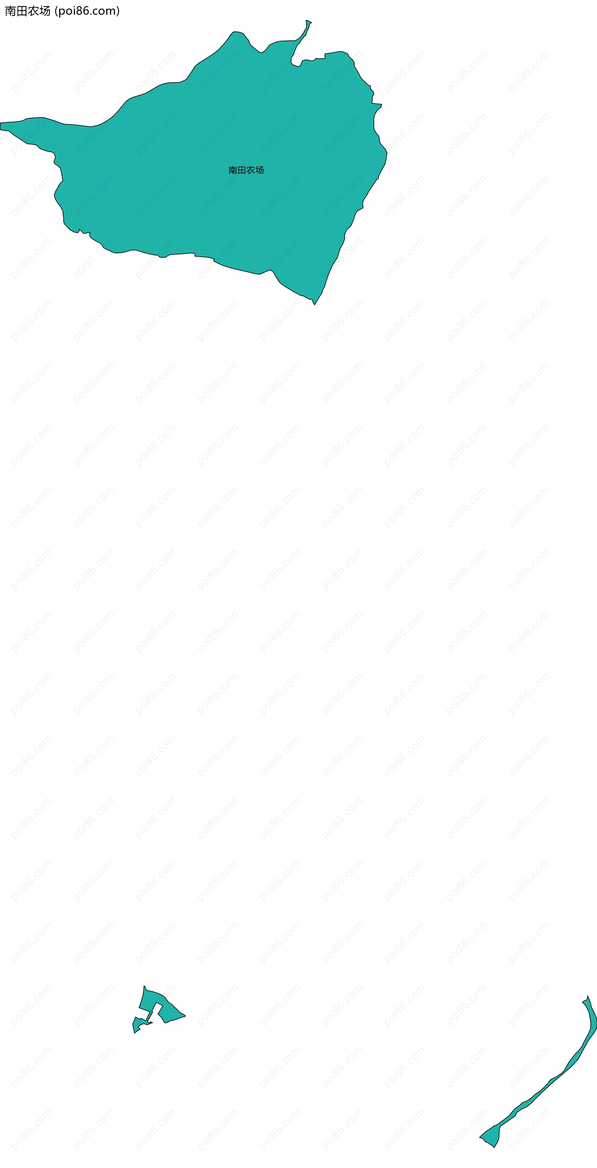南田农场边界地图