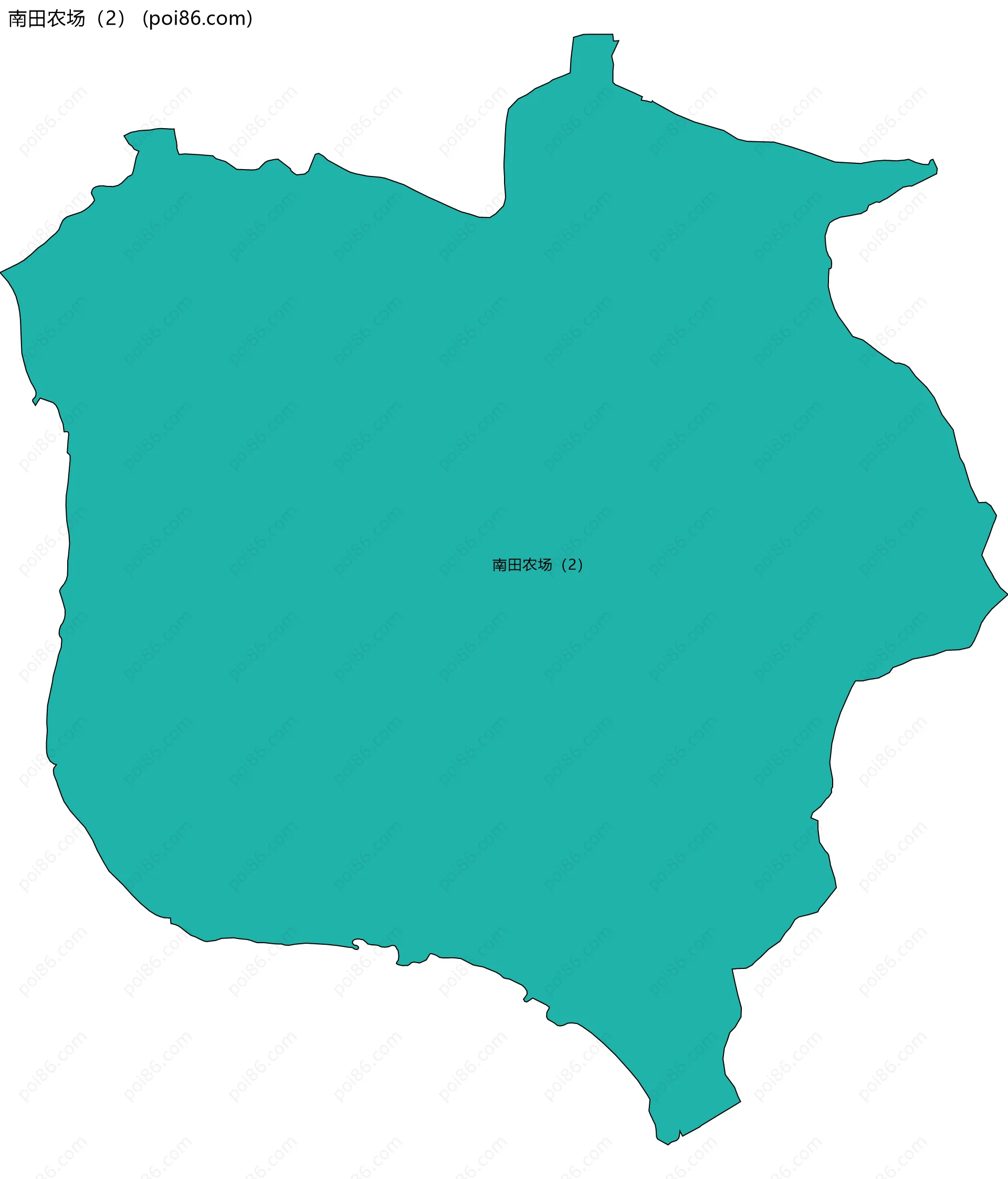 南田农场（2）边界地图