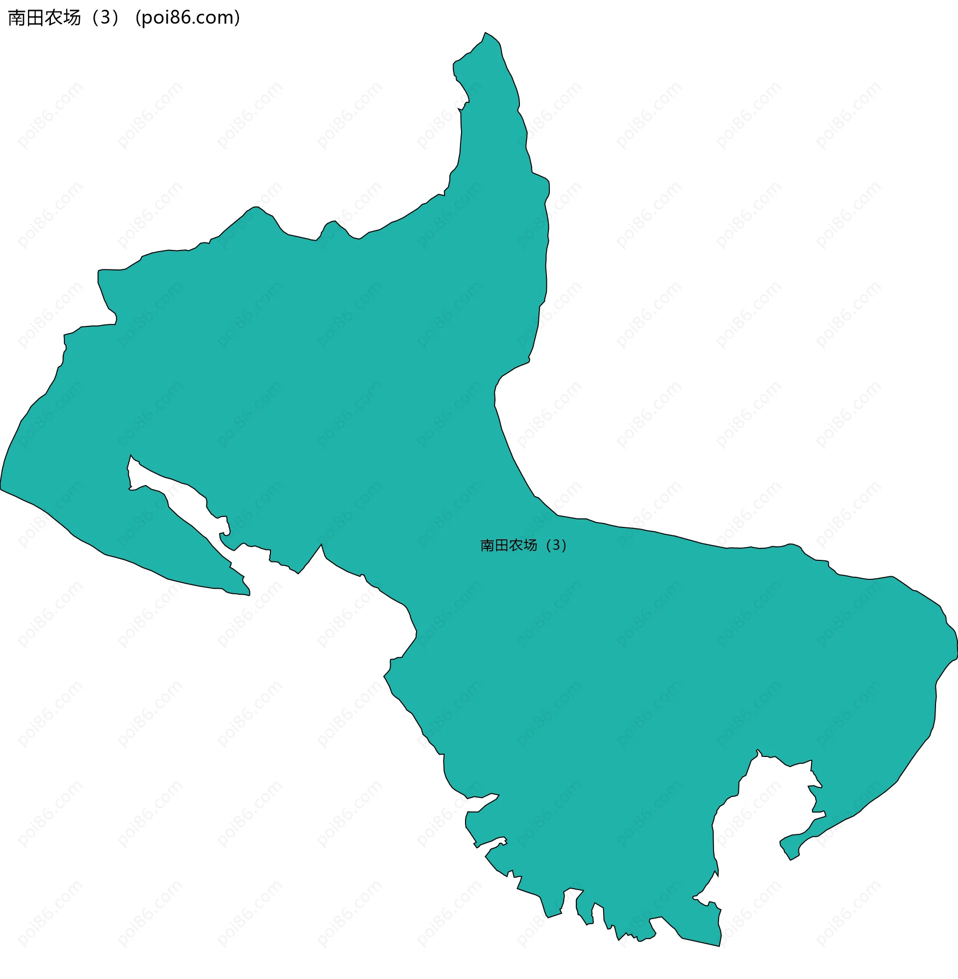 南田农场（3）边界地图