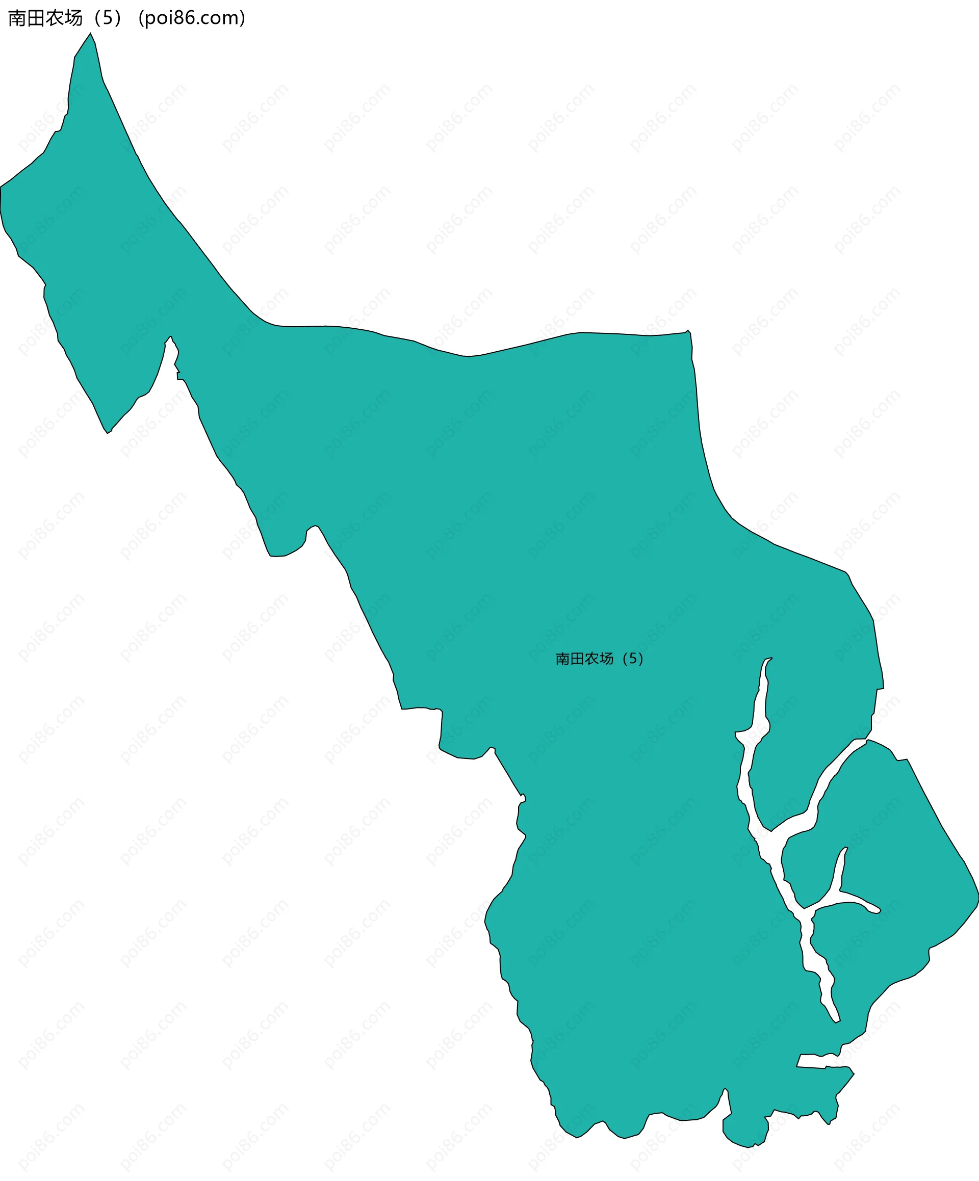 南田农场（5）边界地图