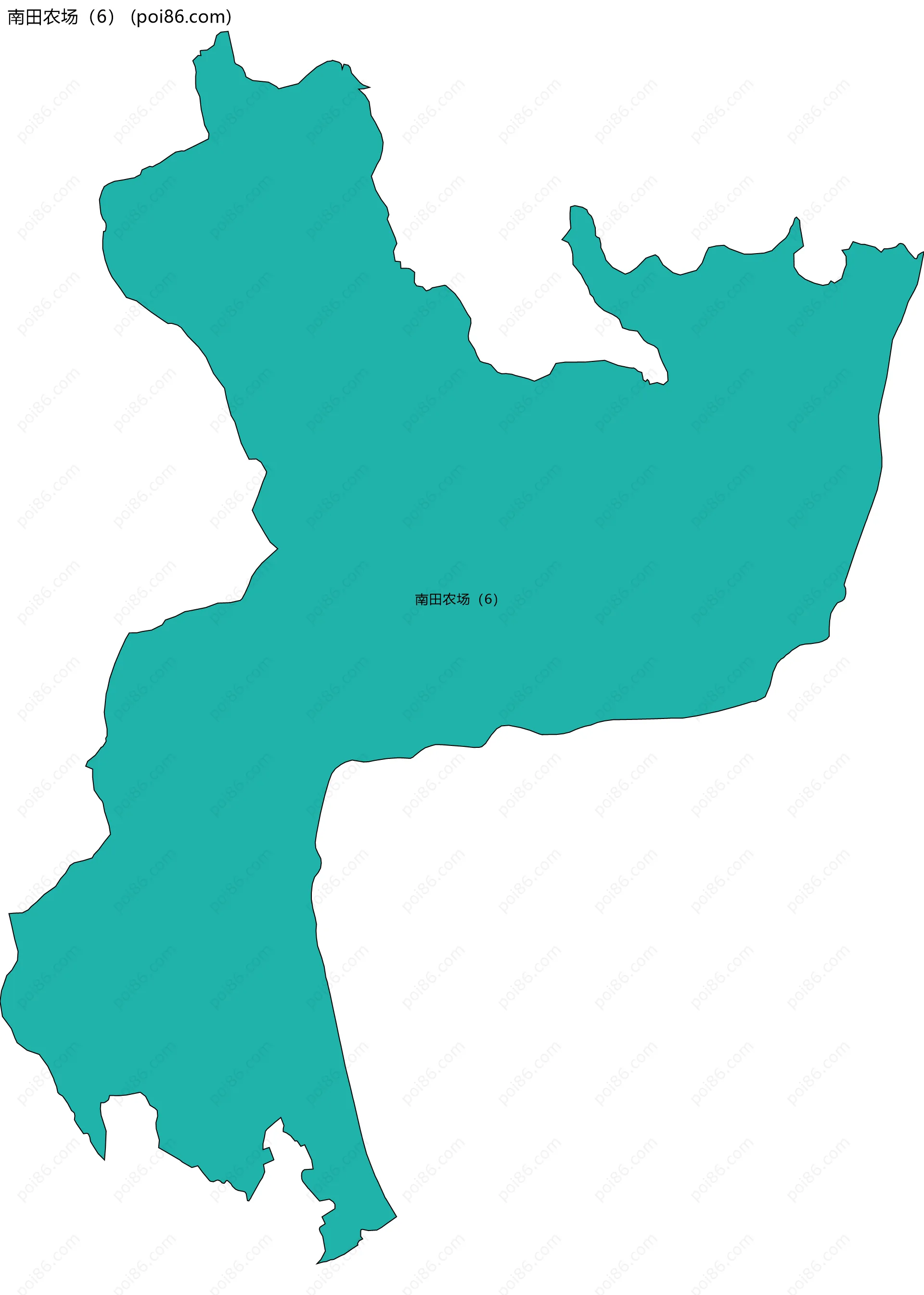 南田农场（6）边界地图