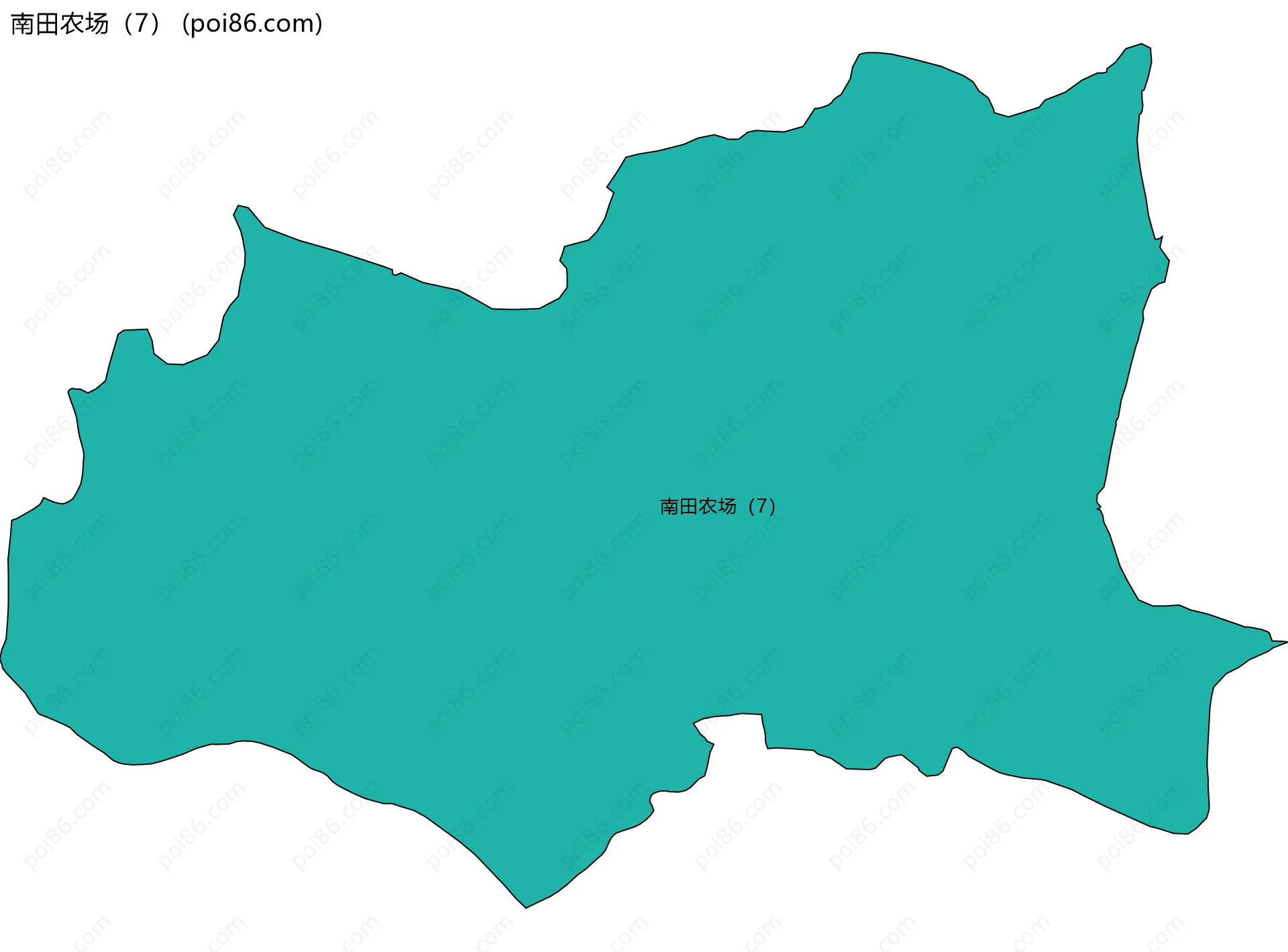 南田农场（7）边界地图