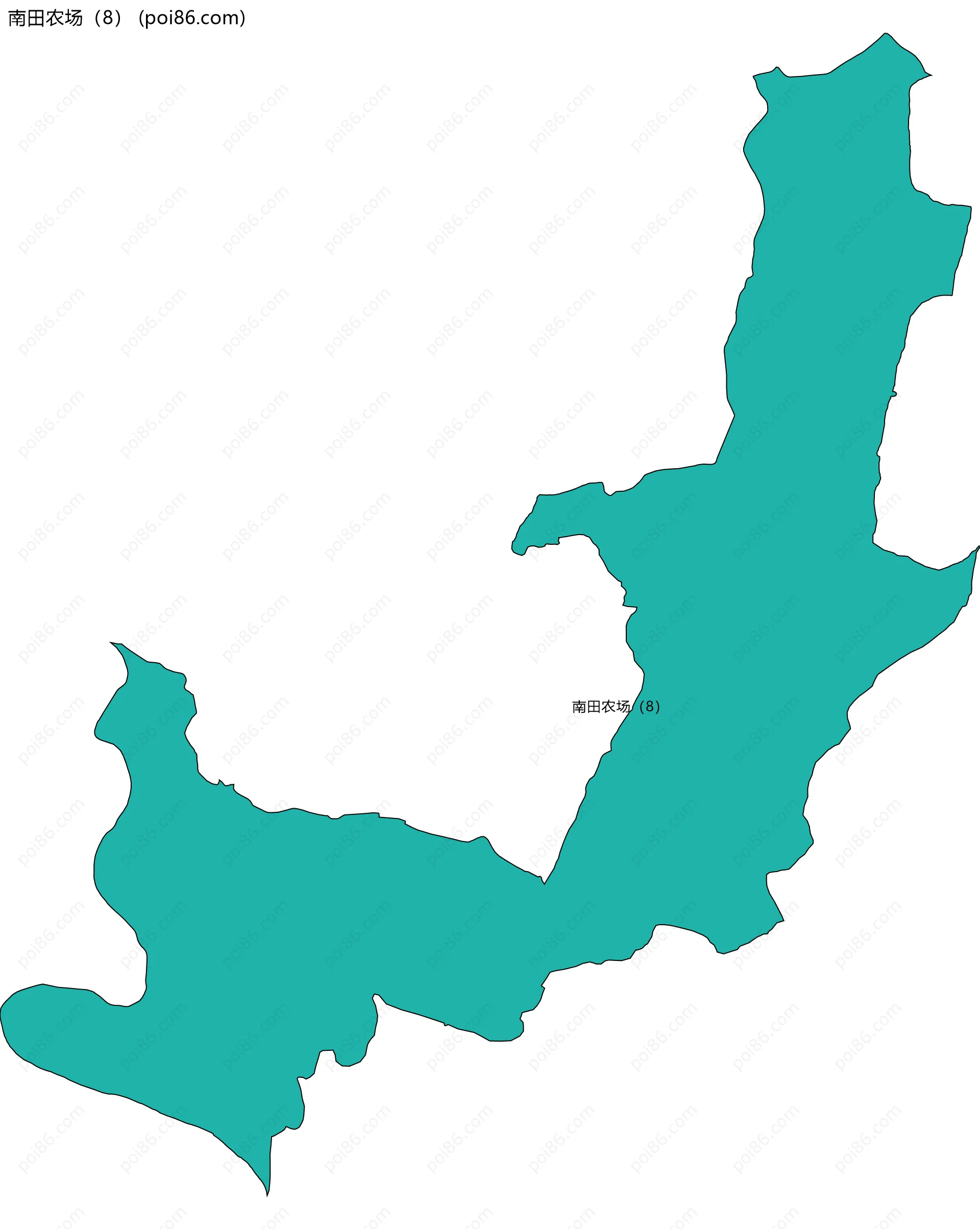 南田农场（8）边界地图