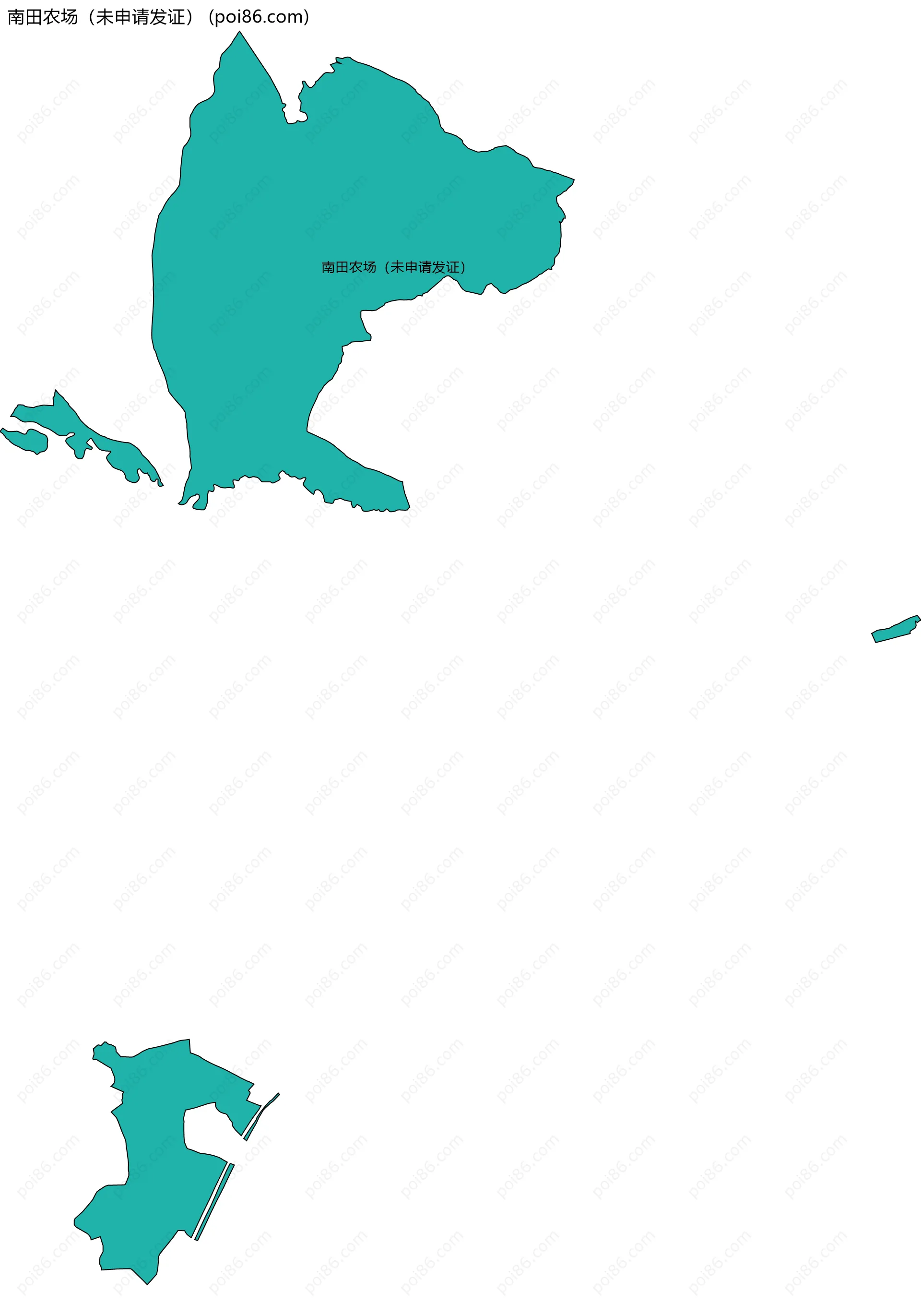 南田农场（未申请发证）边界地图