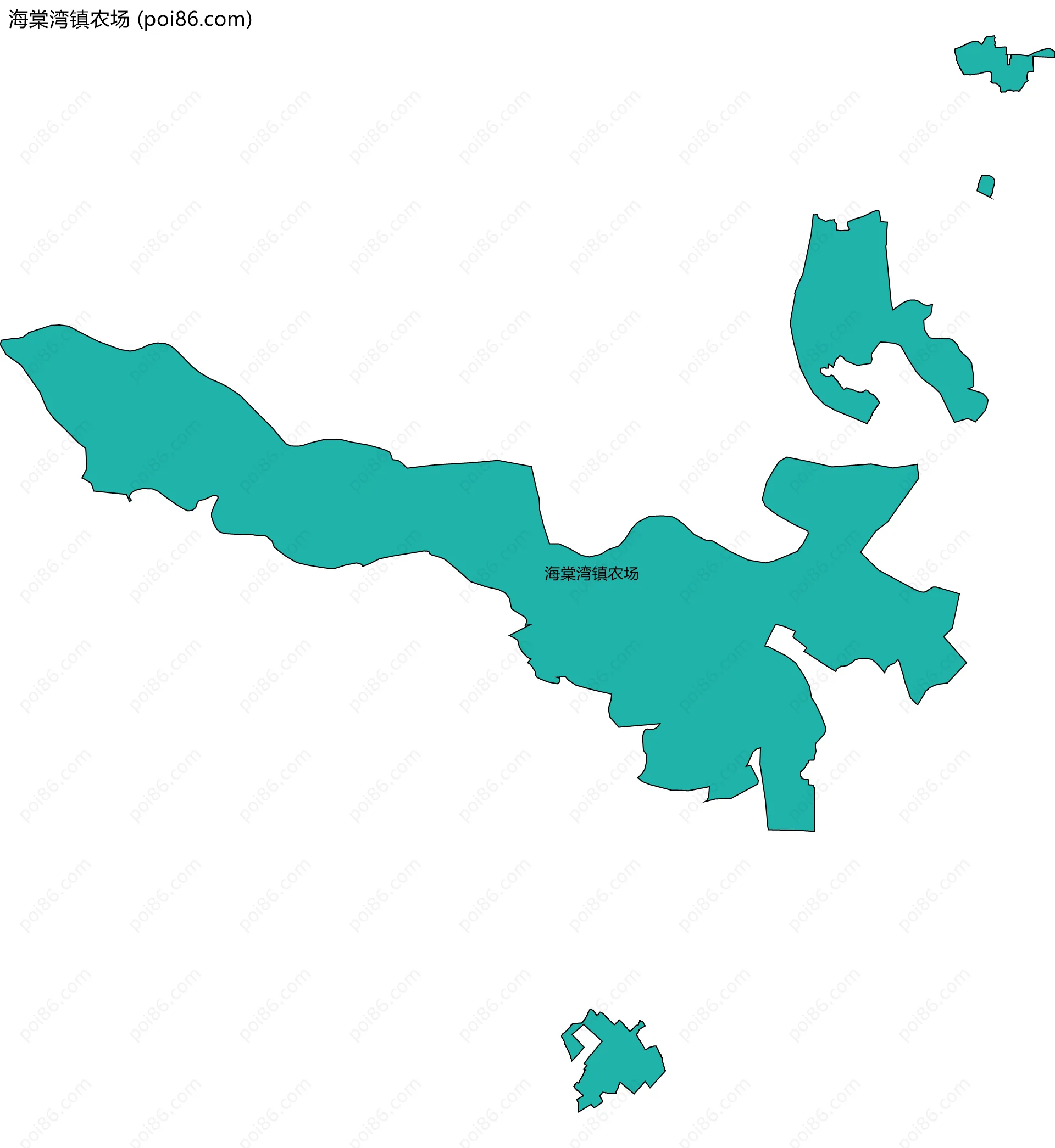 海棠湾镇农场边界地图