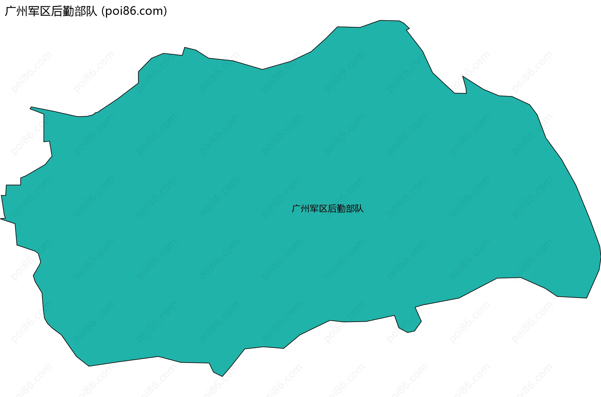 广州军区后勤部队边界地图