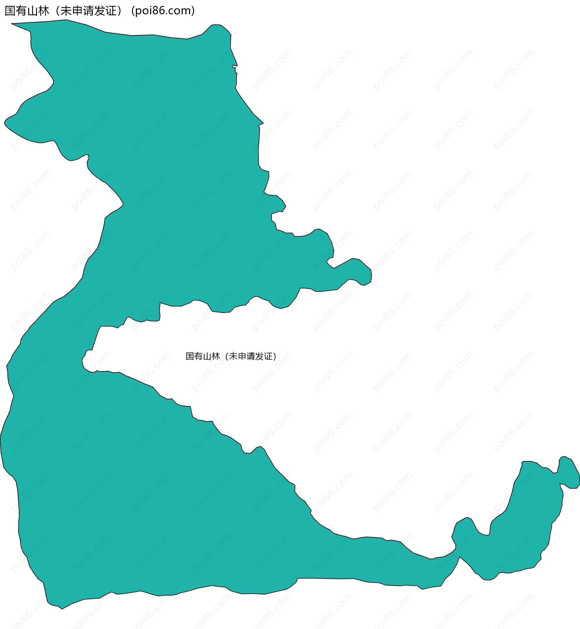 国有山林（未申请发证）边界地图