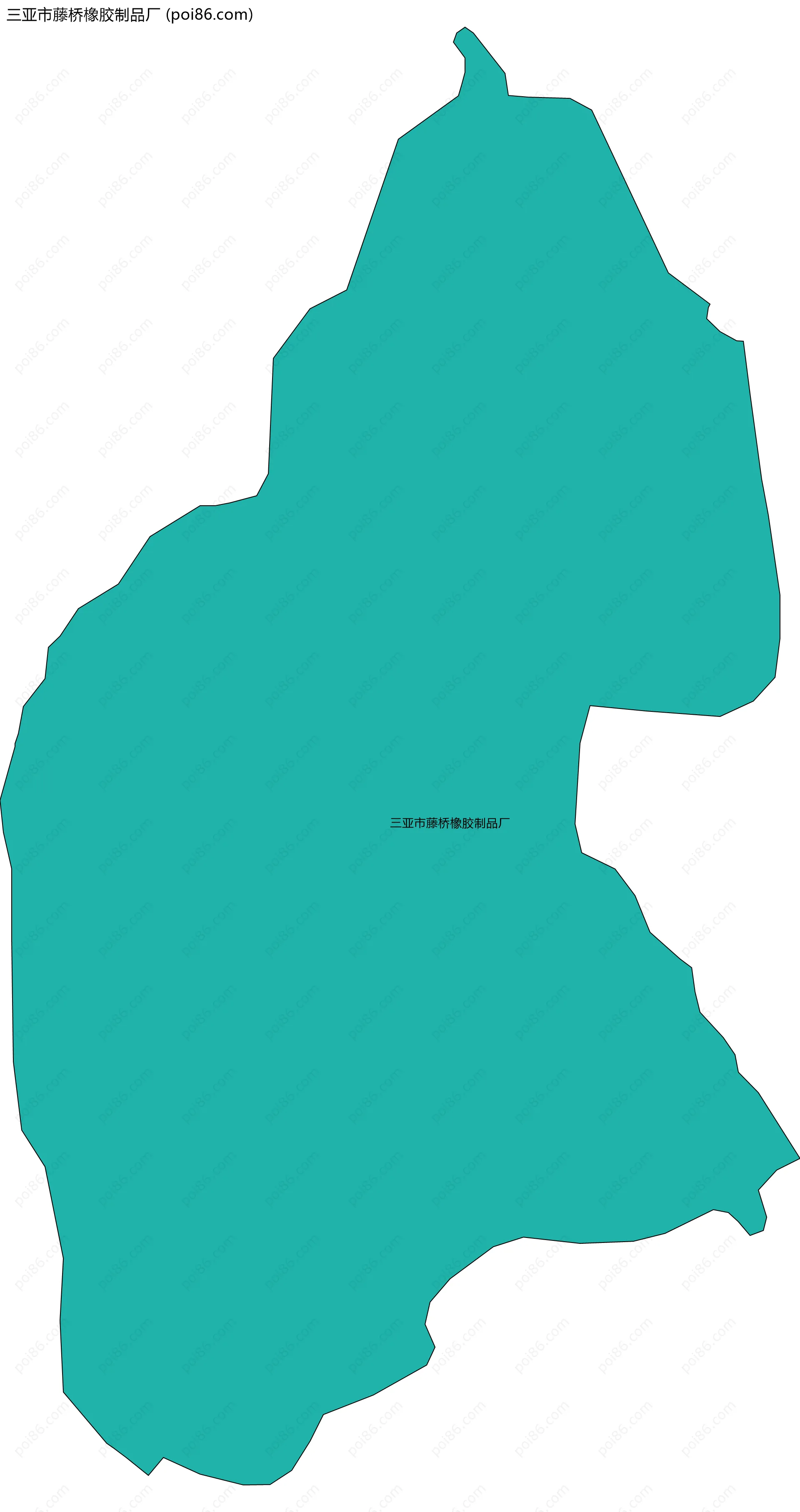 三亚市藤桥橡胶制品厂边界地图