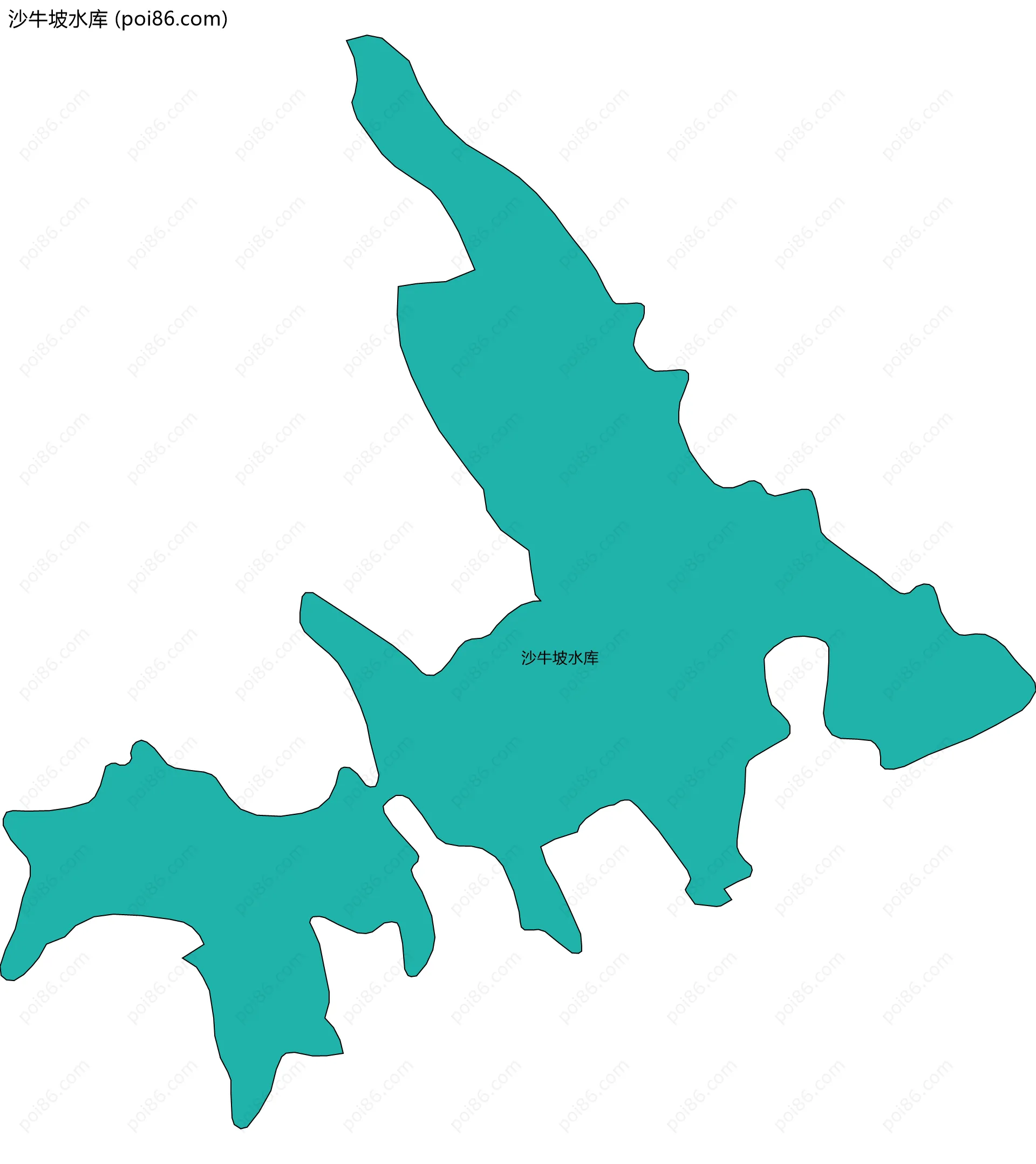 沙牛坡水库边界地图