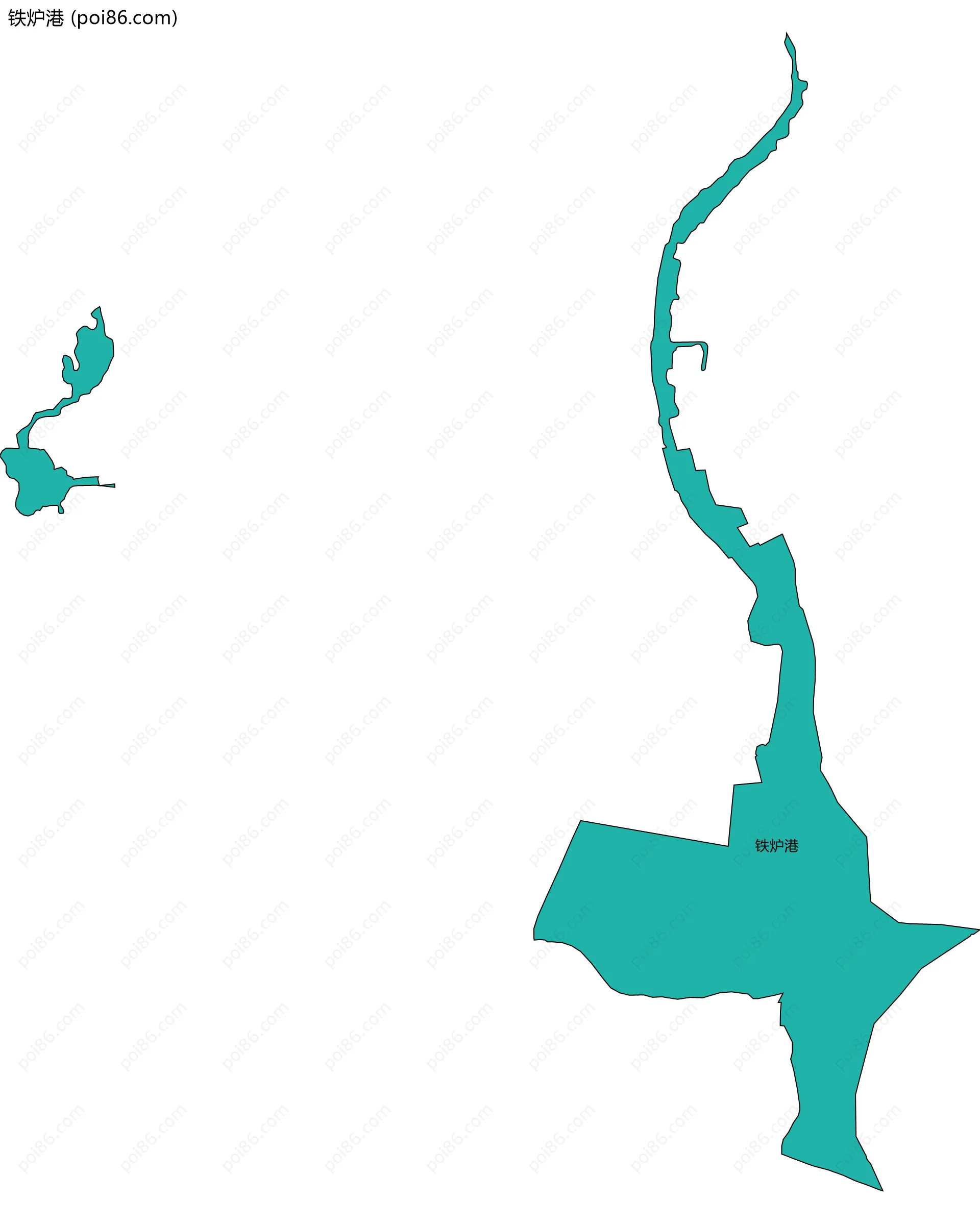 铁炉港边界地图