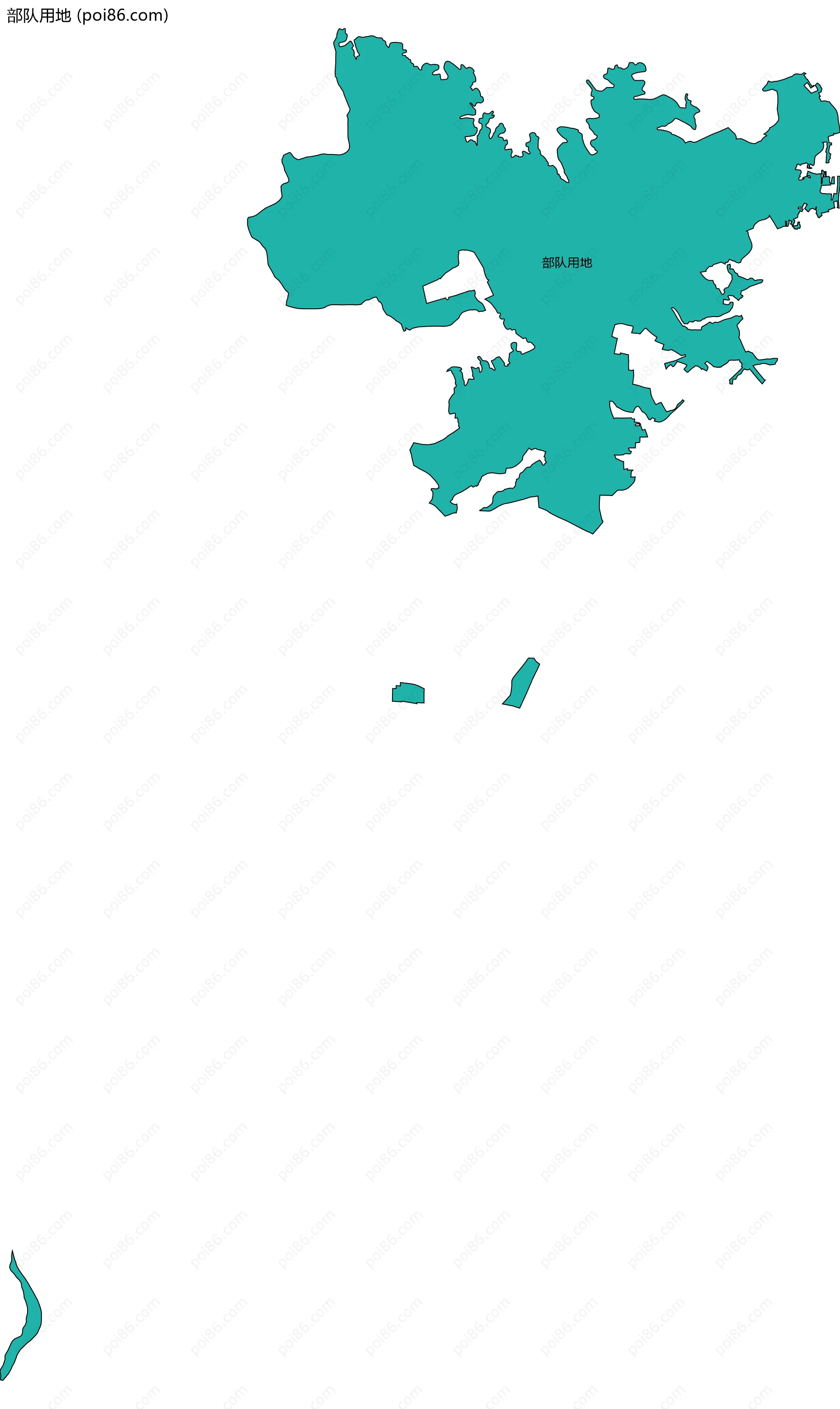 部队用地边界地图