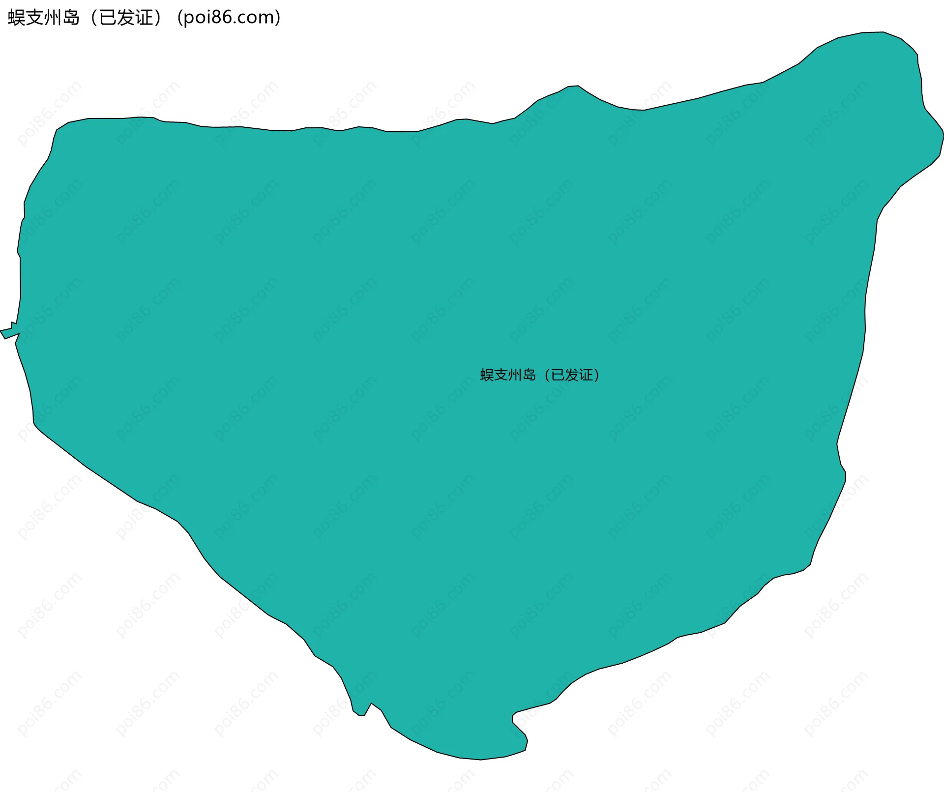 蜈支州岛（已发证）边界地图