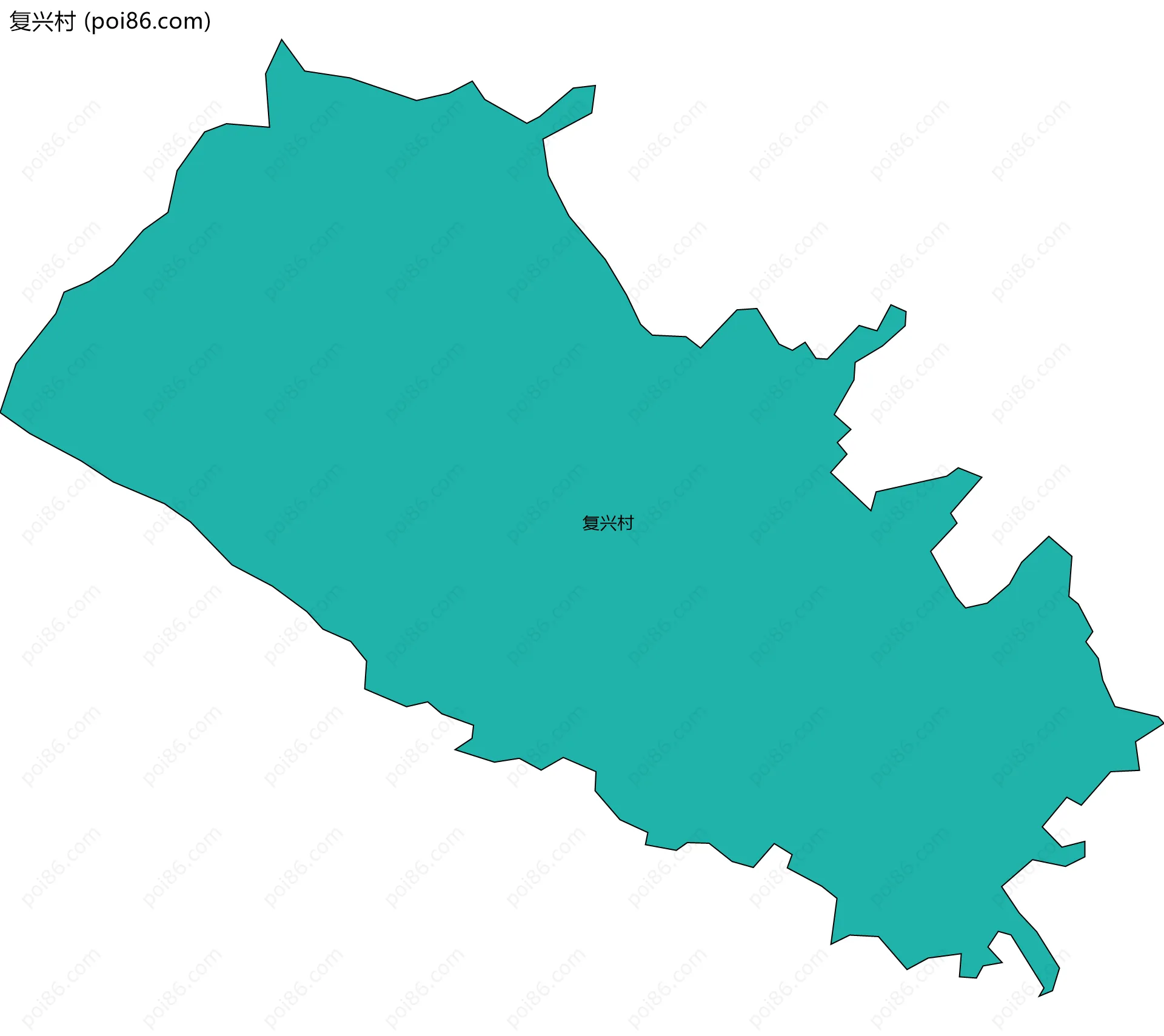 复兴村边界地图