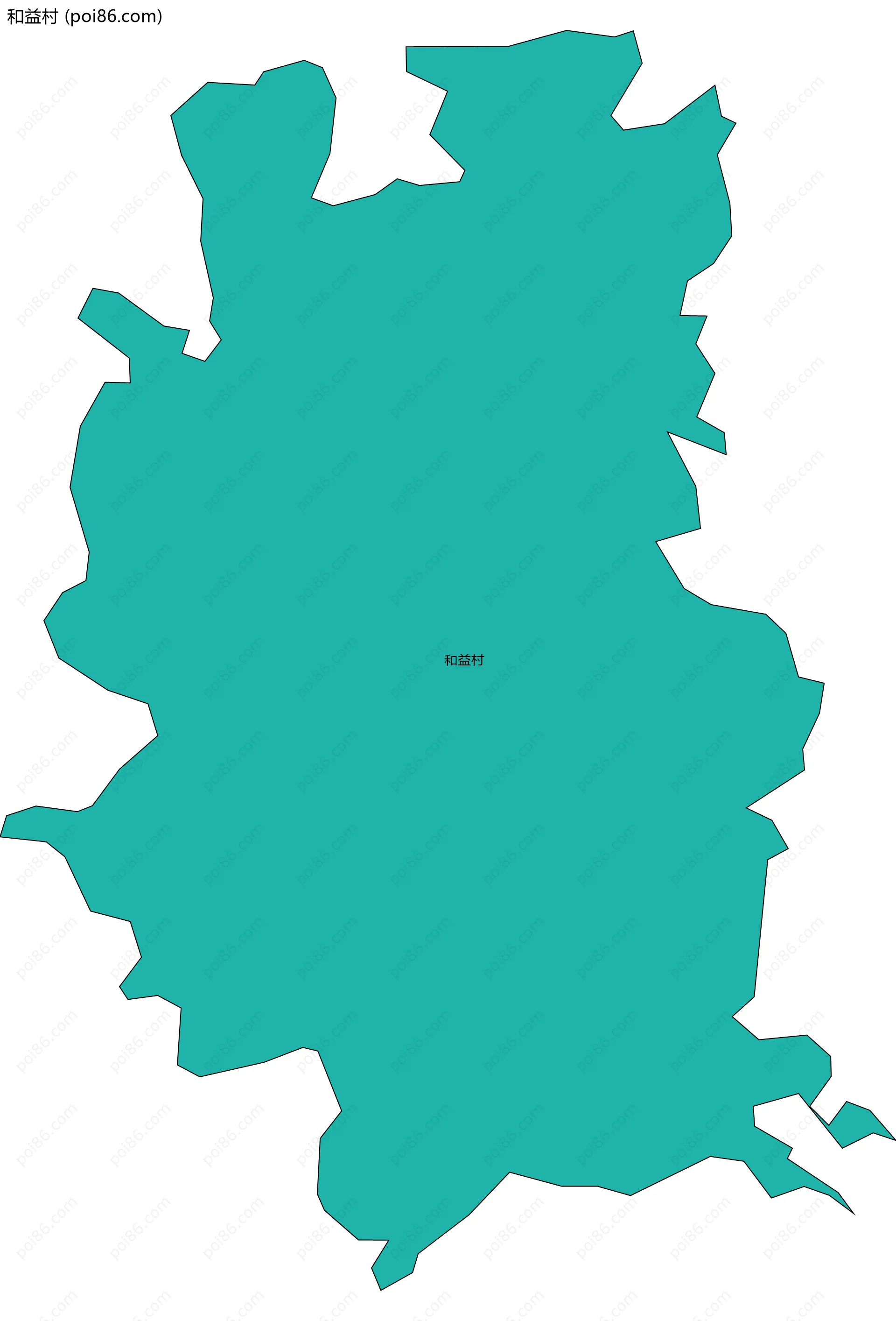和益村边界地图