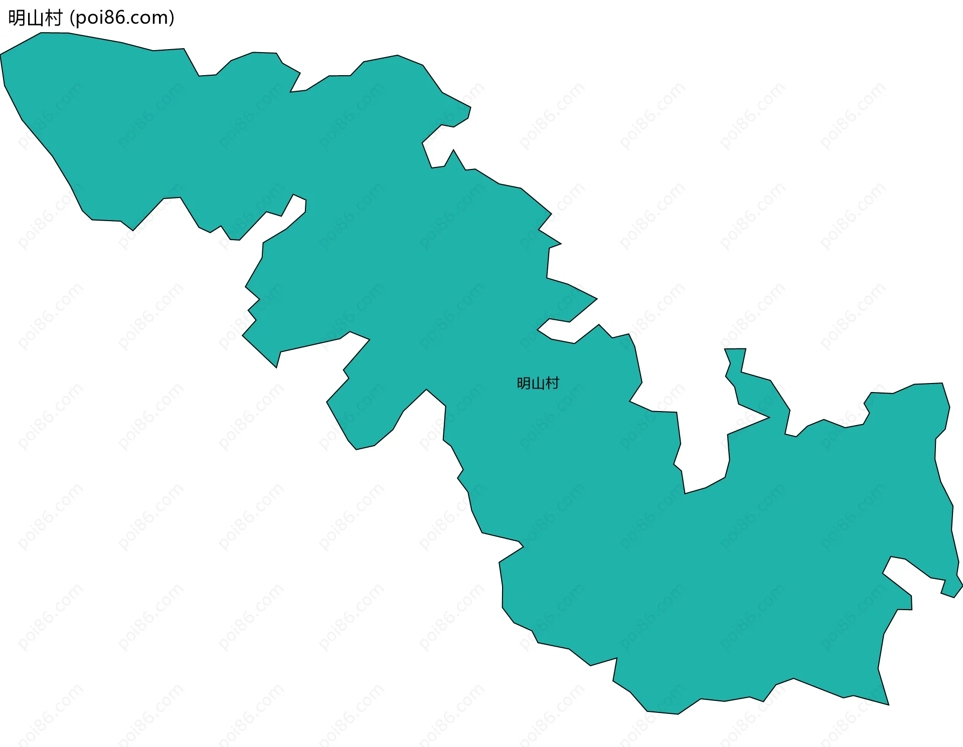 明山村边界地图