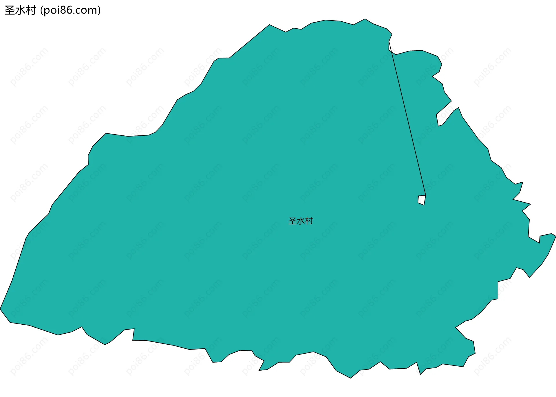 圣水村边界地图