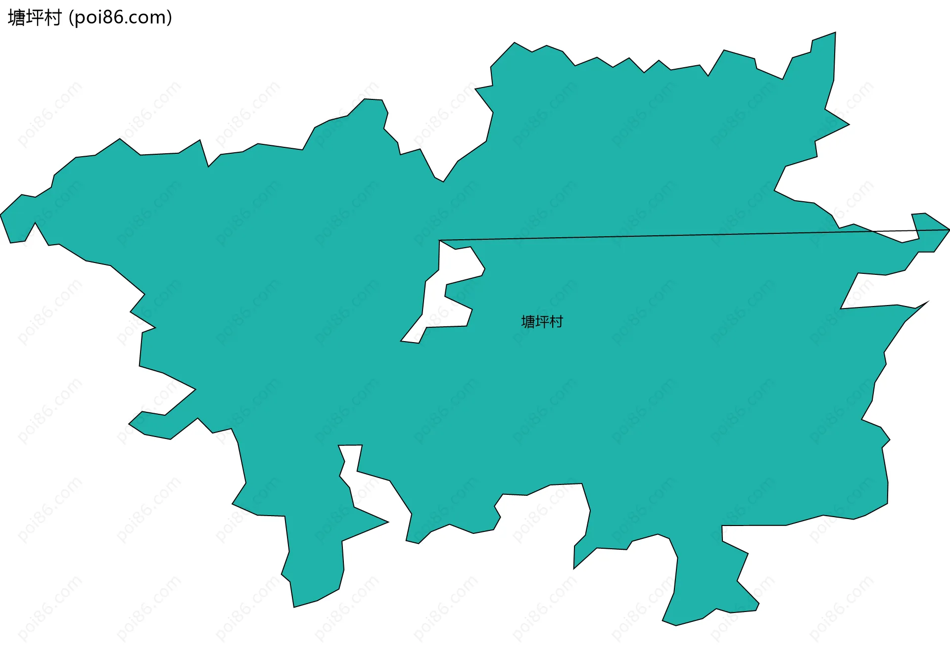 塘坪村边界地图