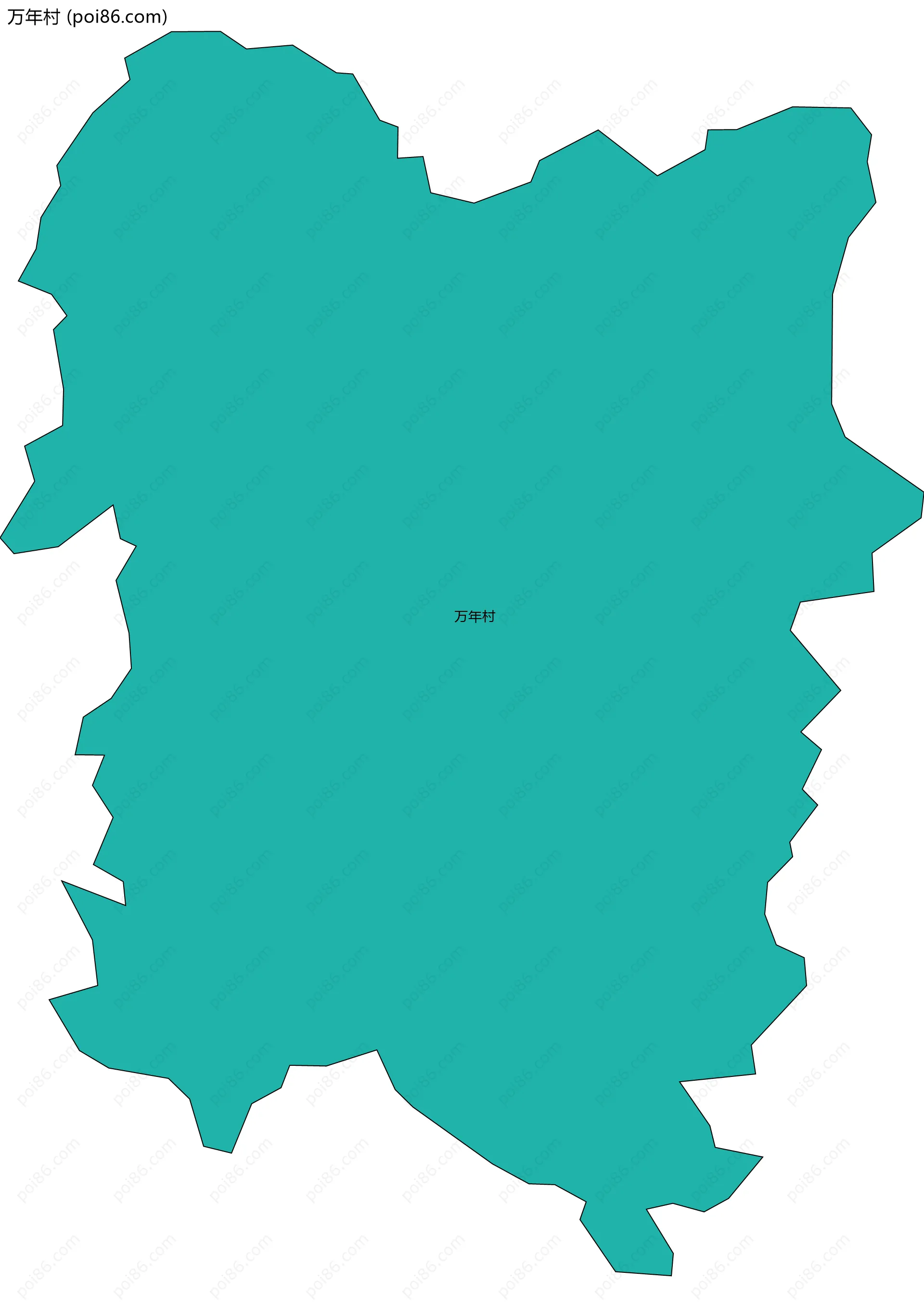 万年村边界地图