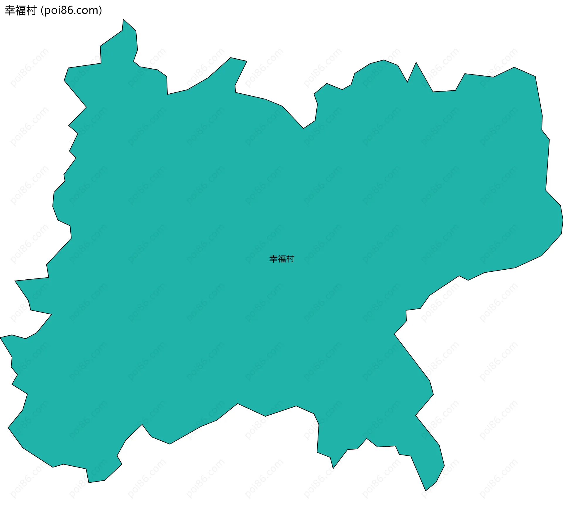 幸福村边界地图