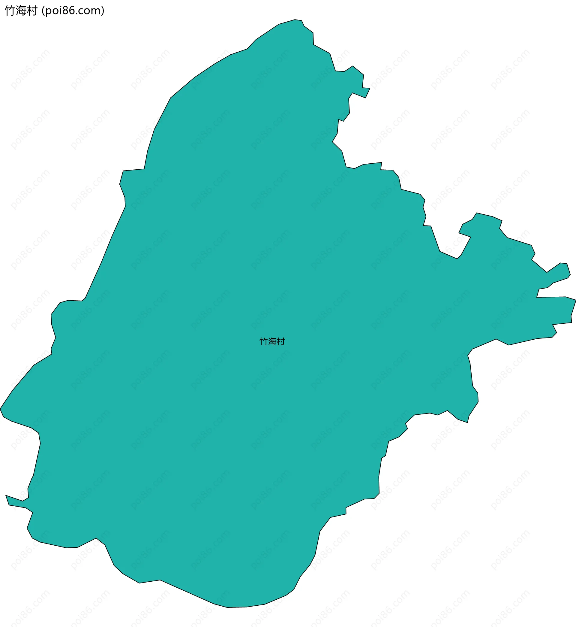 竹海村边界地图