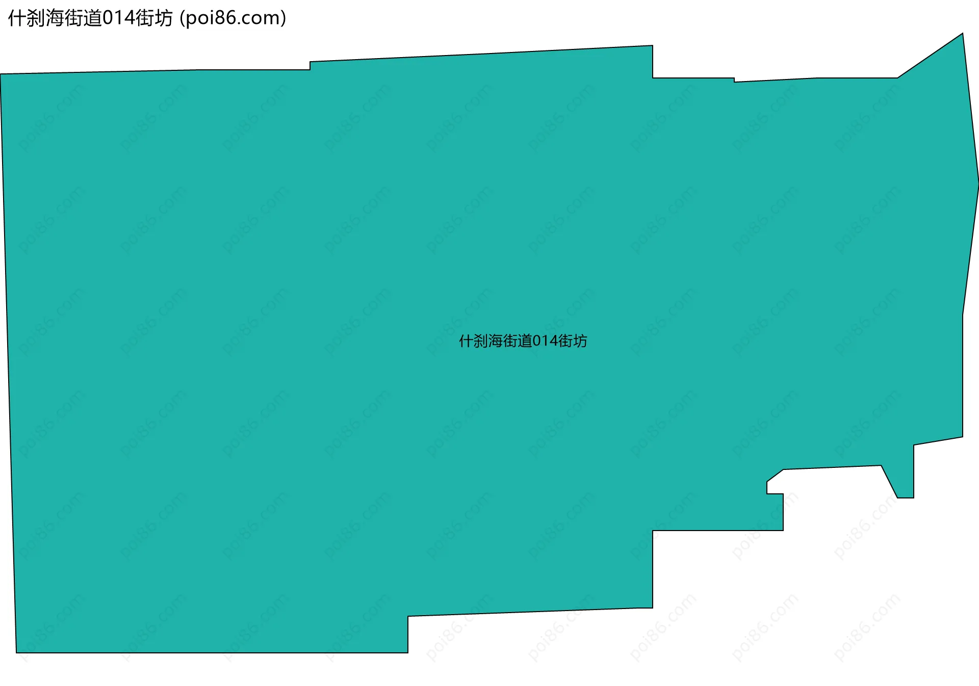 什刹海街道014街坊边界地图