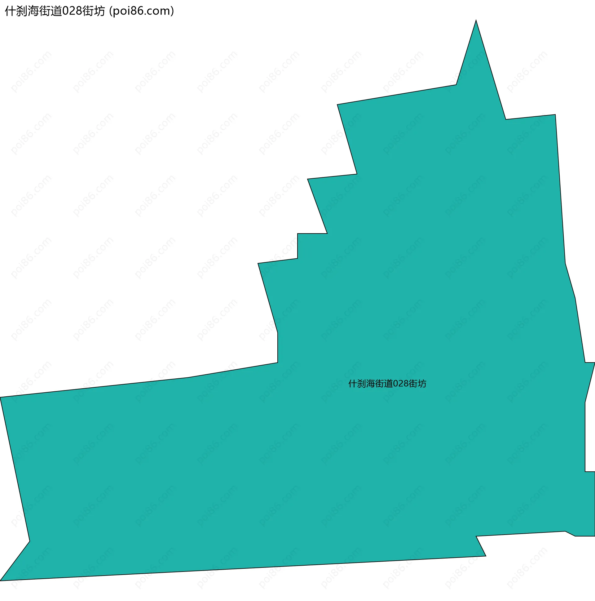 什刹海街道028街坊边界地图