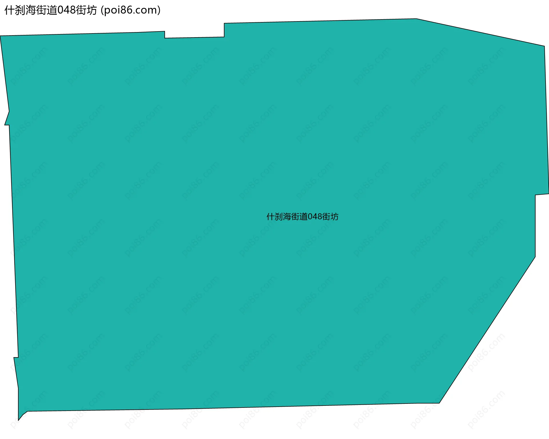 什刹海街道048街坊边界地图