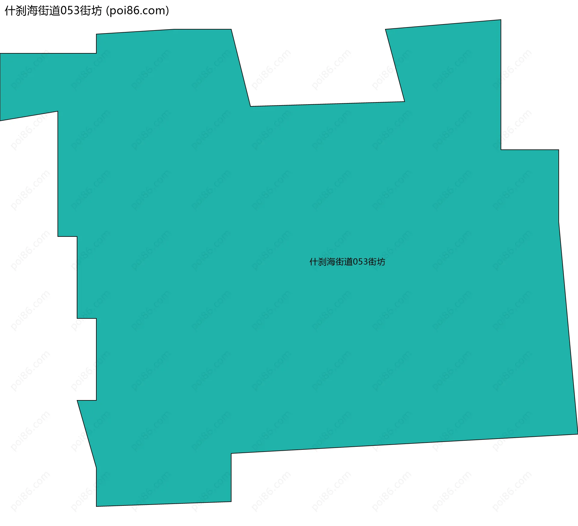 什刹海街道053街坊边界地图