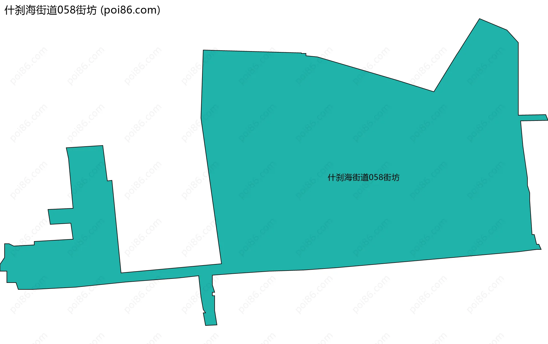 什刹海街道058街坊边界地图