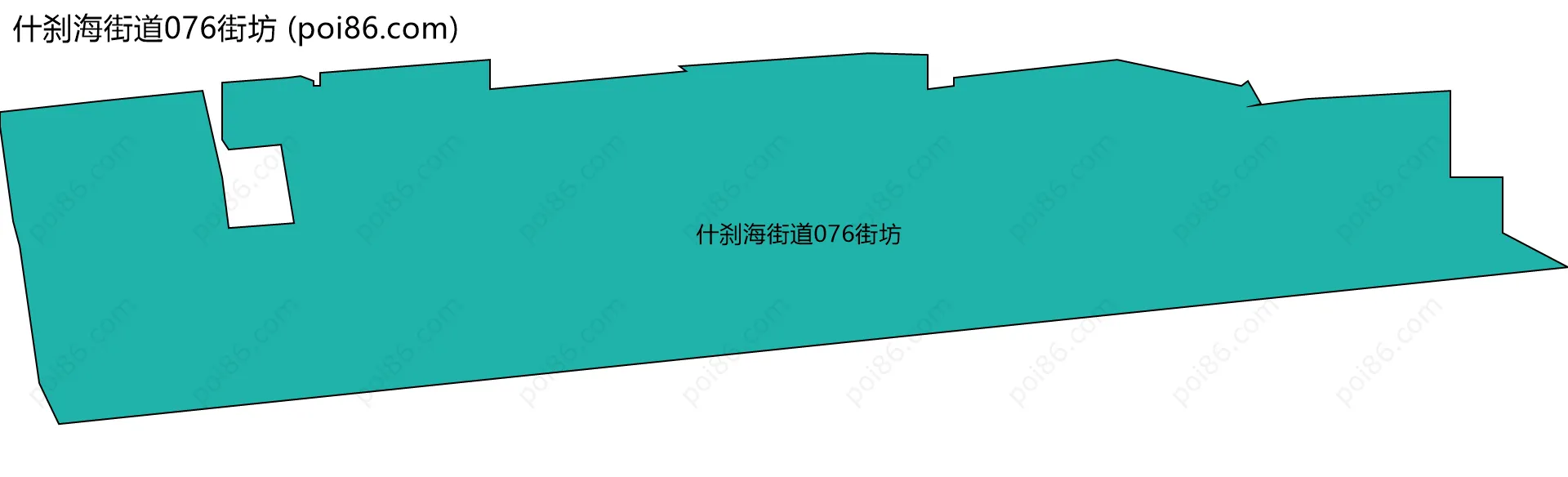 什刹海街道076街坊边界地图