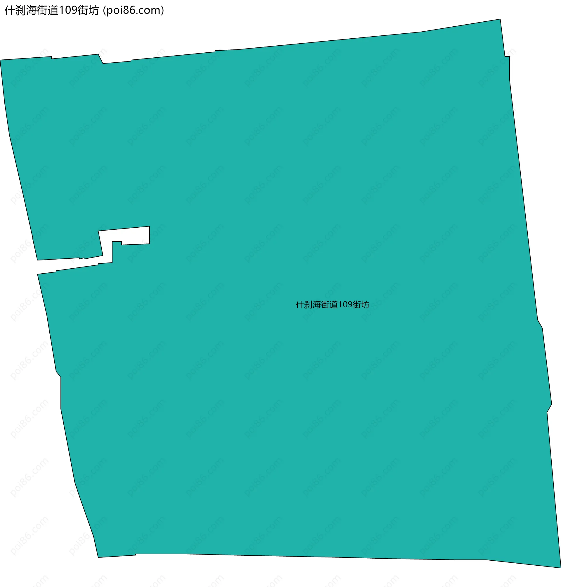 什刹海街道109街坊边界地图