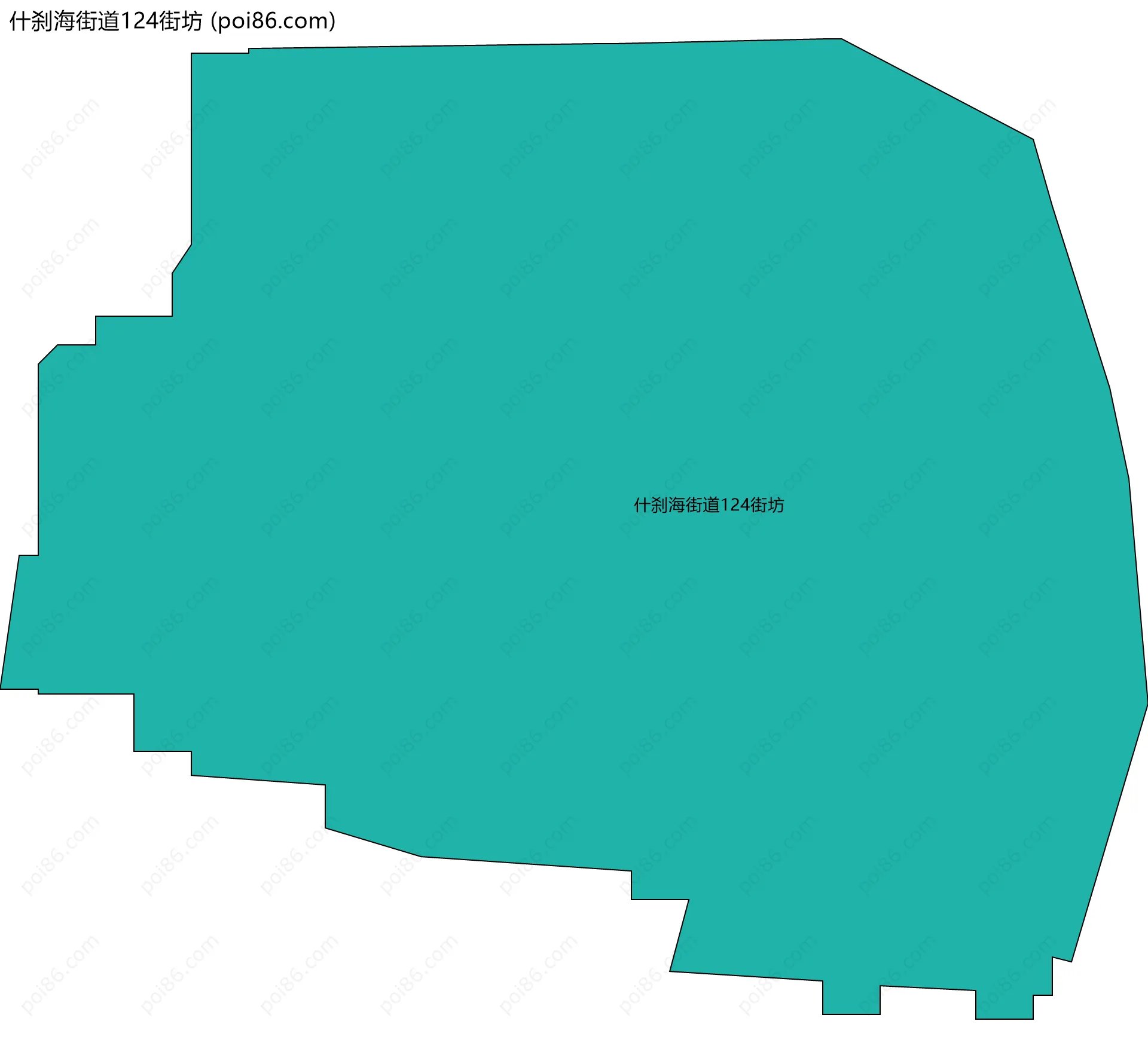 什刹海街道124街坊边界地图