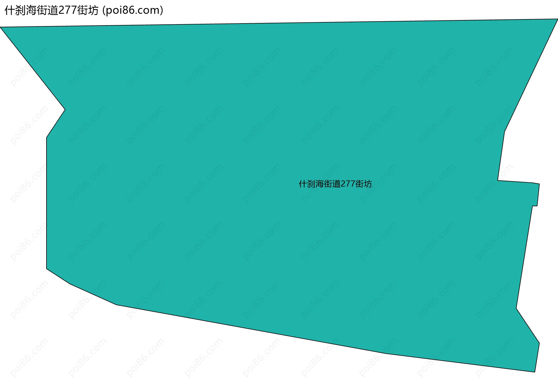 什刹海街道277街坊边界地图