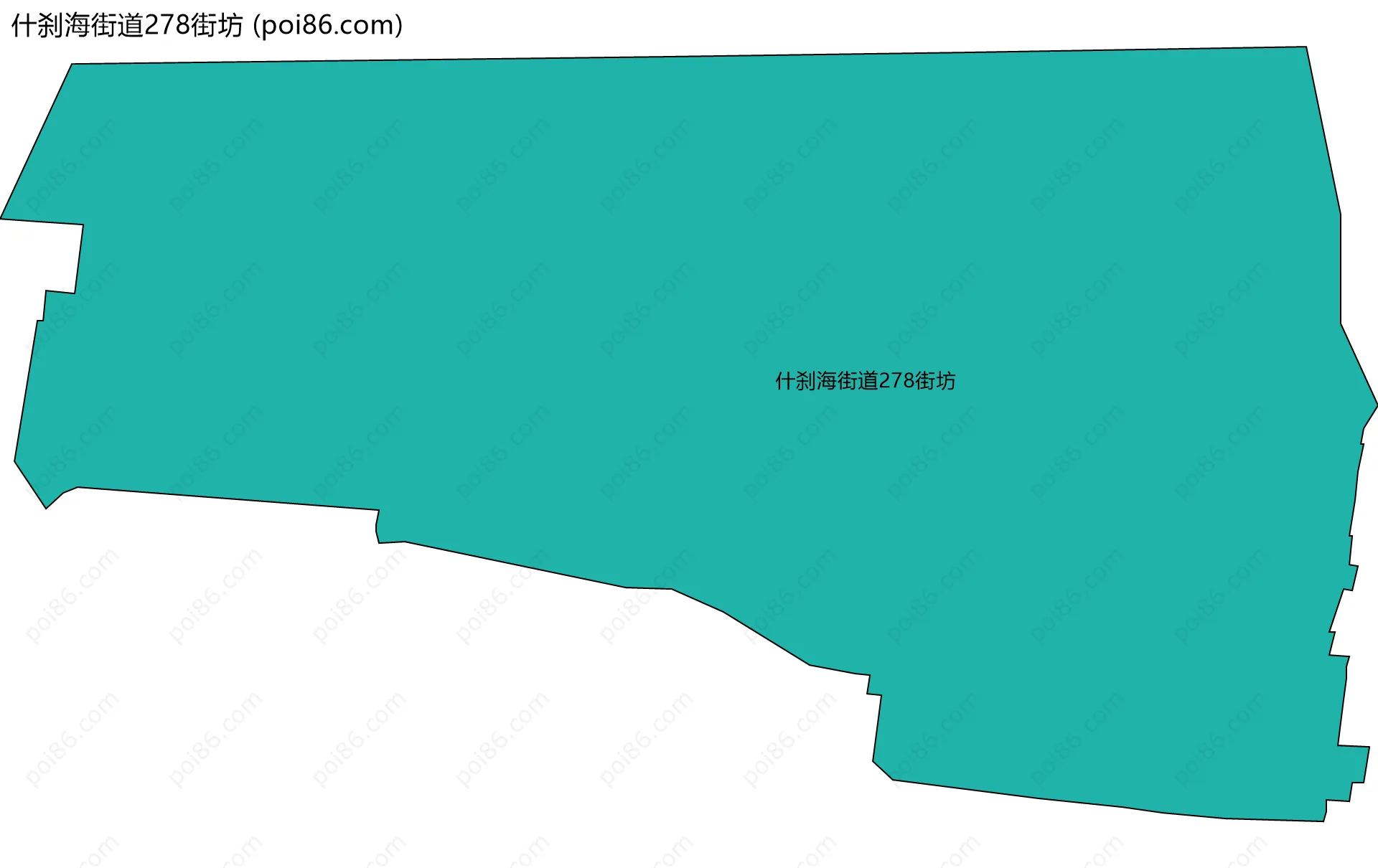什刹海街道278街坊边界地图