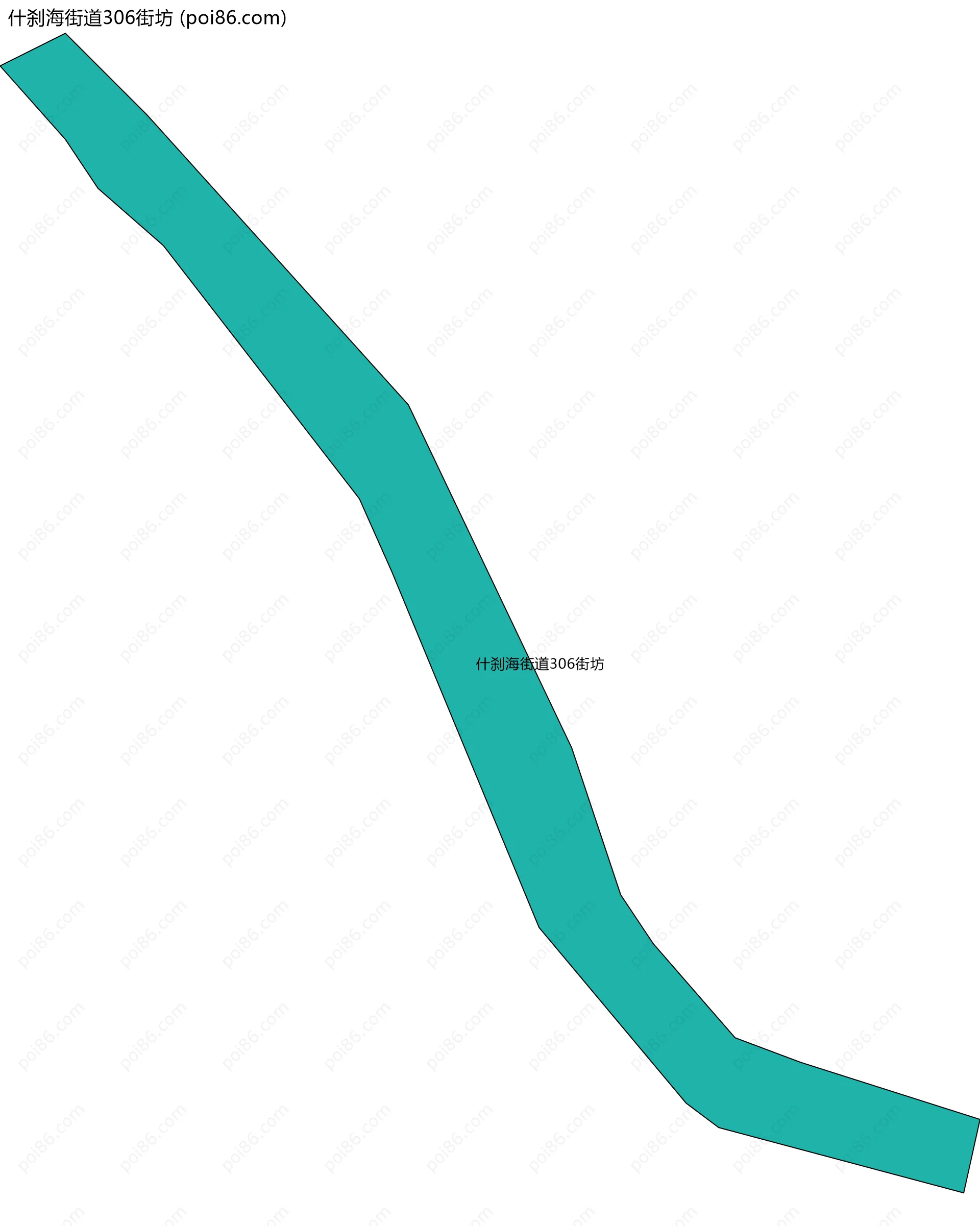 什刹海街道306街坊边界地图
