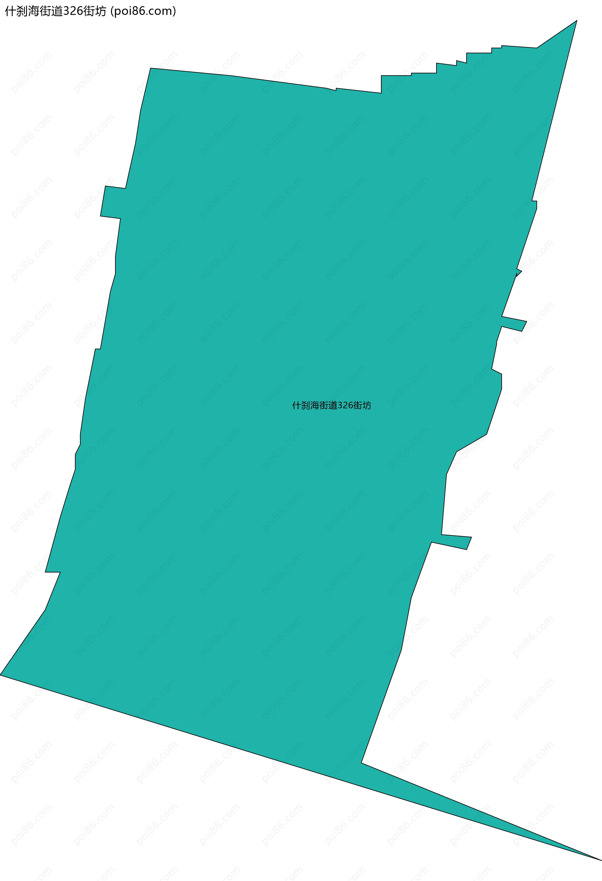 什刹海街道326街坊边界地图