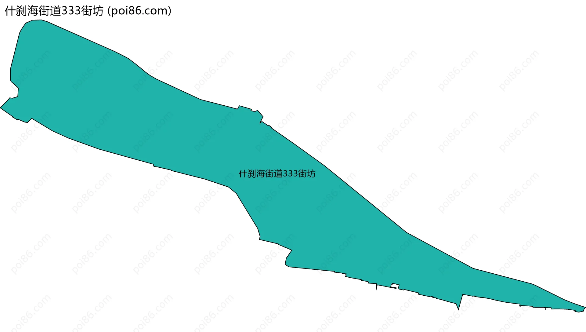 什刹海街道333街坊边界地图