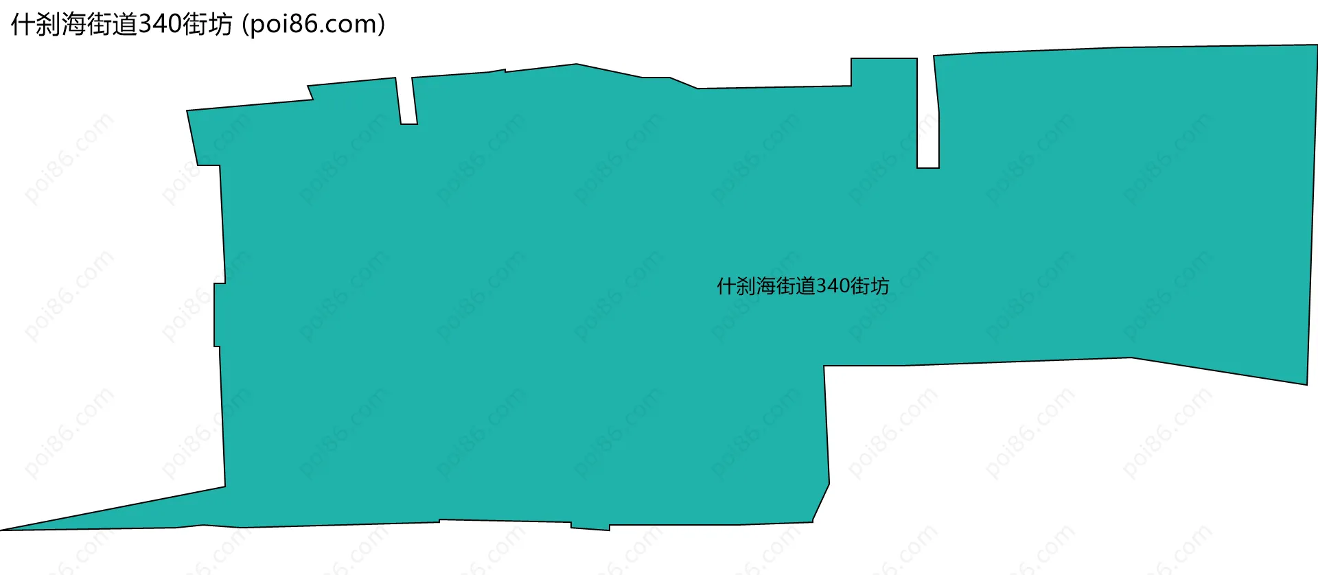 什刹海街道340街坊边界地图