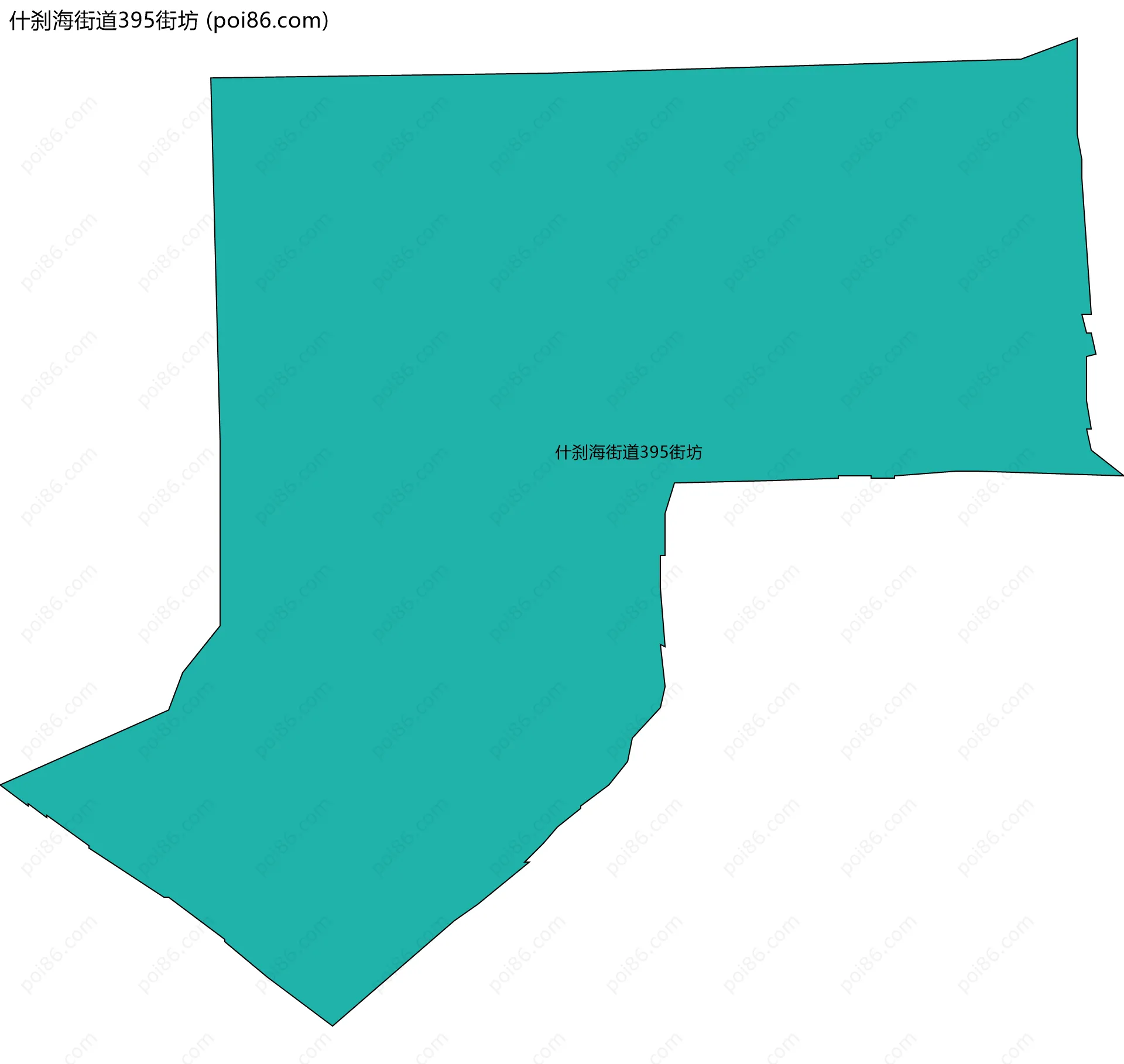 什刹海街道395街坊边界地图