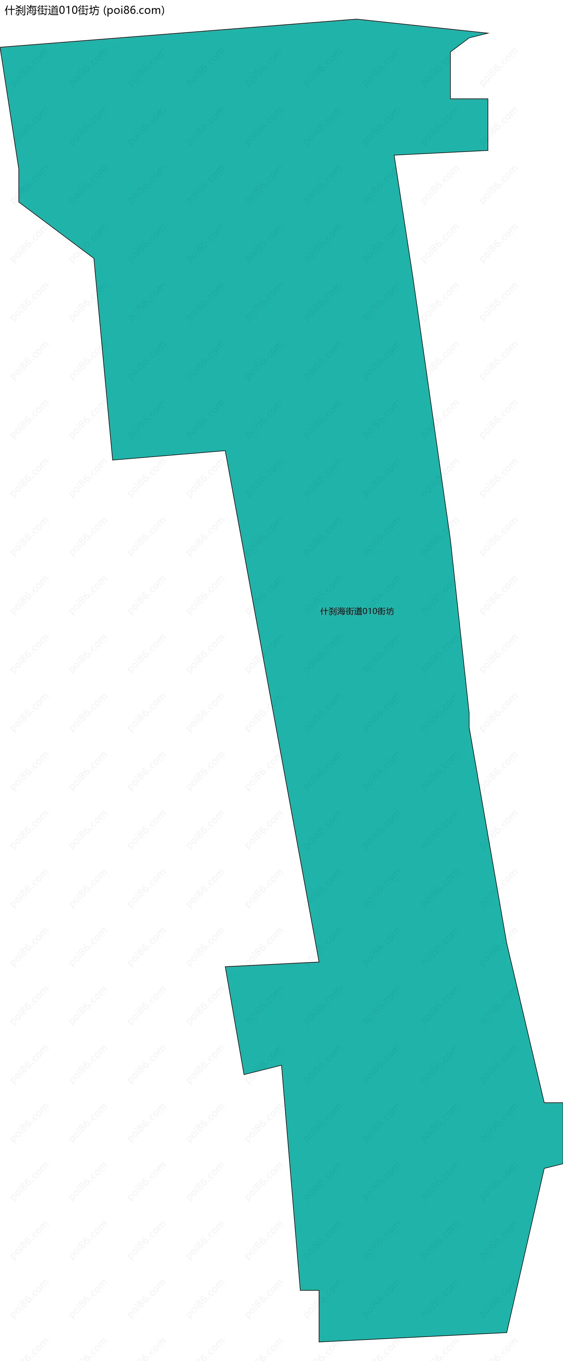 什刹海街道010街坊边界地图