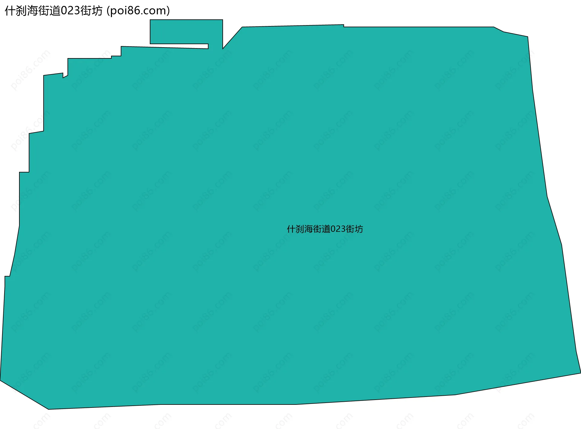 什刹海街道023街坊边界地图