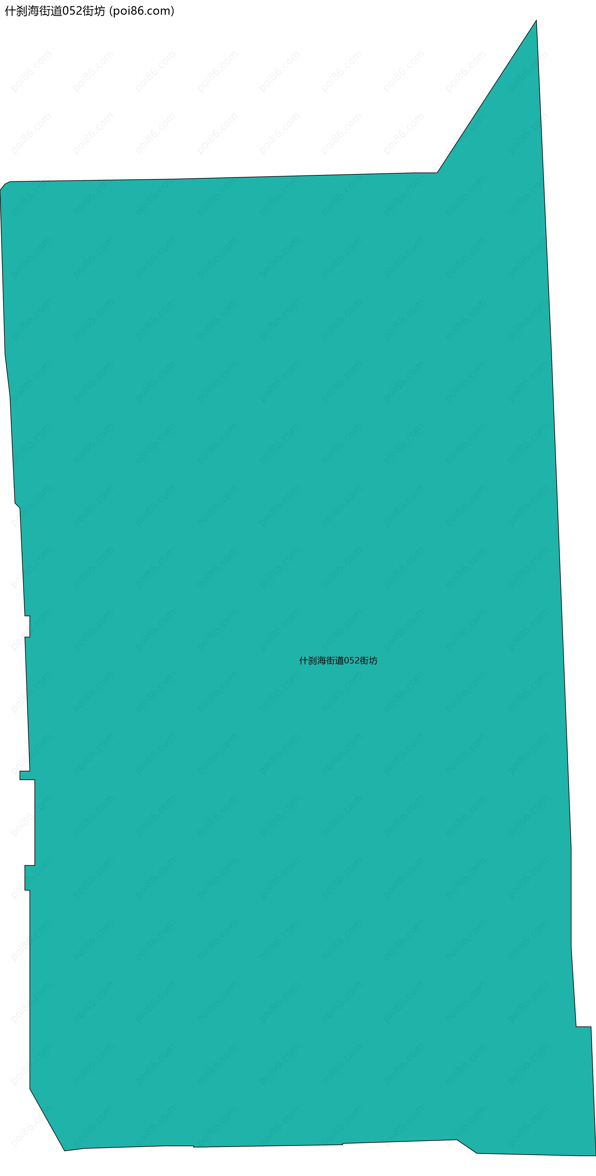 什刹海街道052街坊边界地图